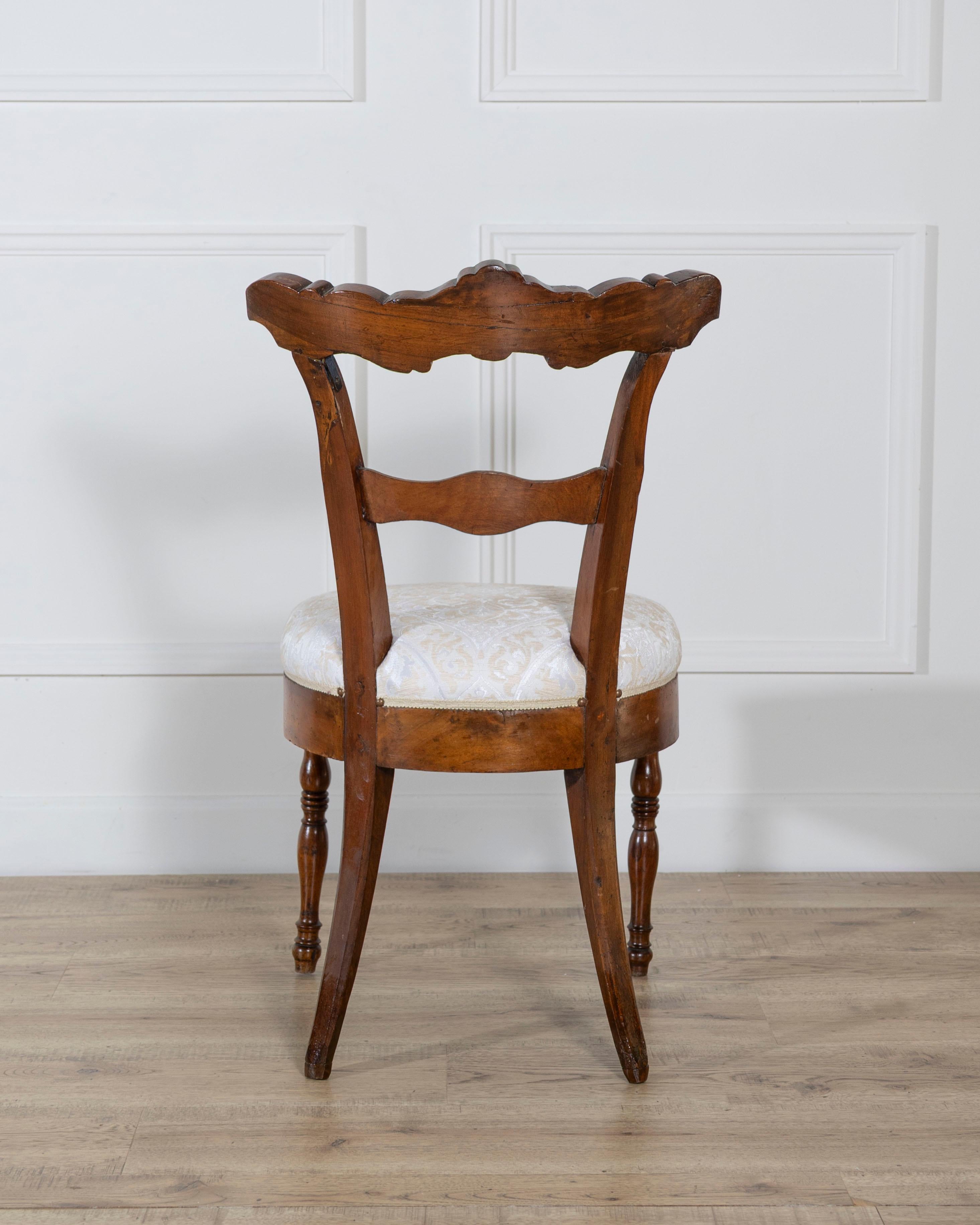Set of Four Early 19th-Century Charles X Inlaid Chairs For Sale 5