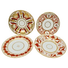 Set of Four Early 19th Century Coalport English Porcelain Plates