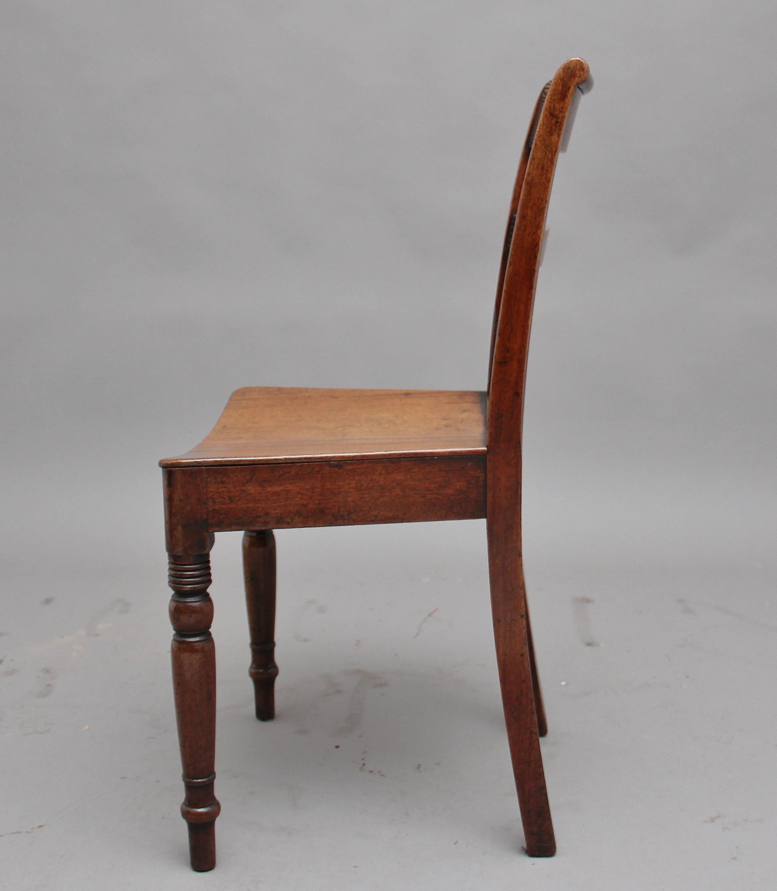 Set of Four Early 19th Century Mahogany Side Chairs 4