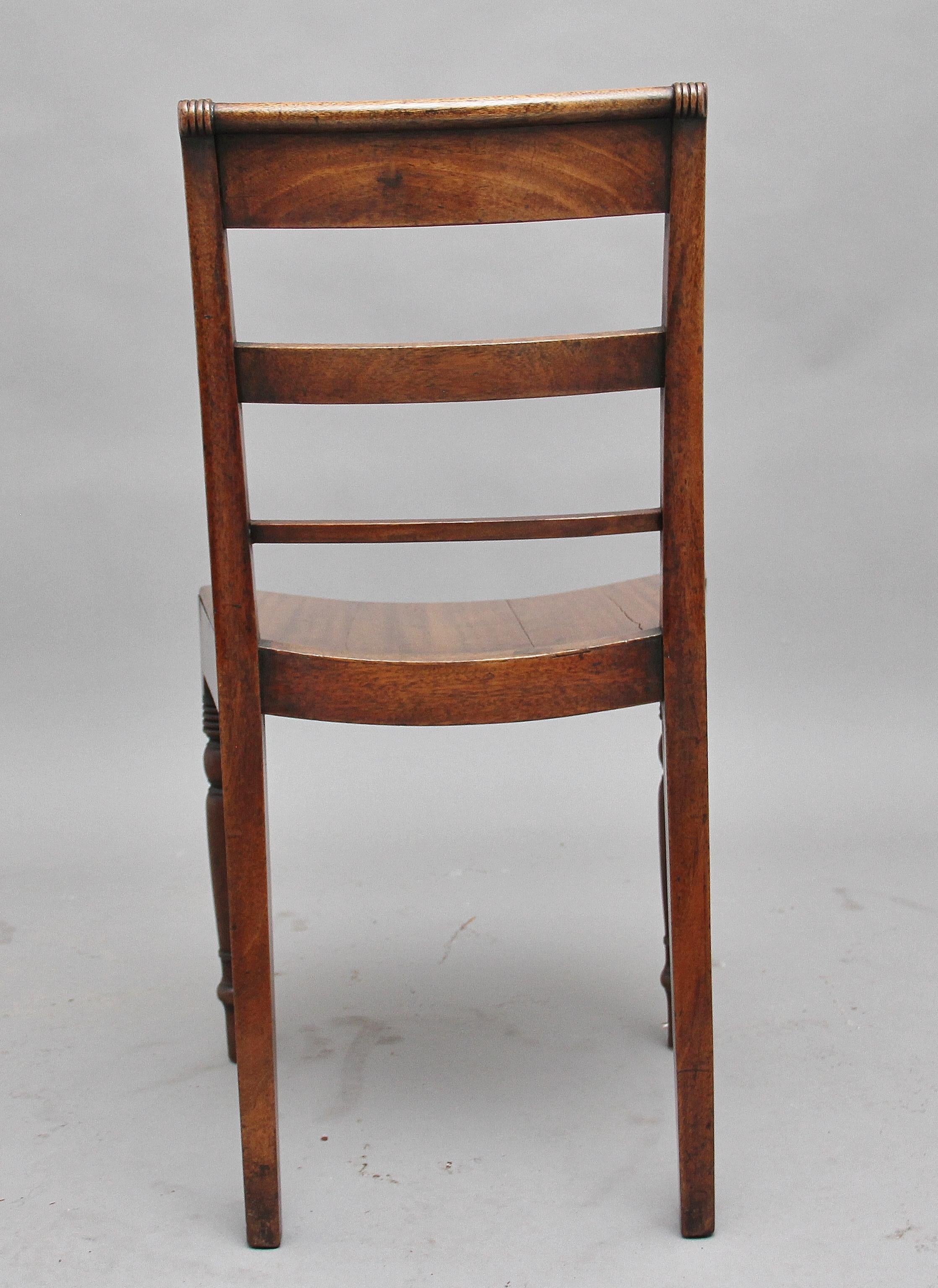 Mid-19th Century Set of Four Early 19th Century Mahogany Side Chairs