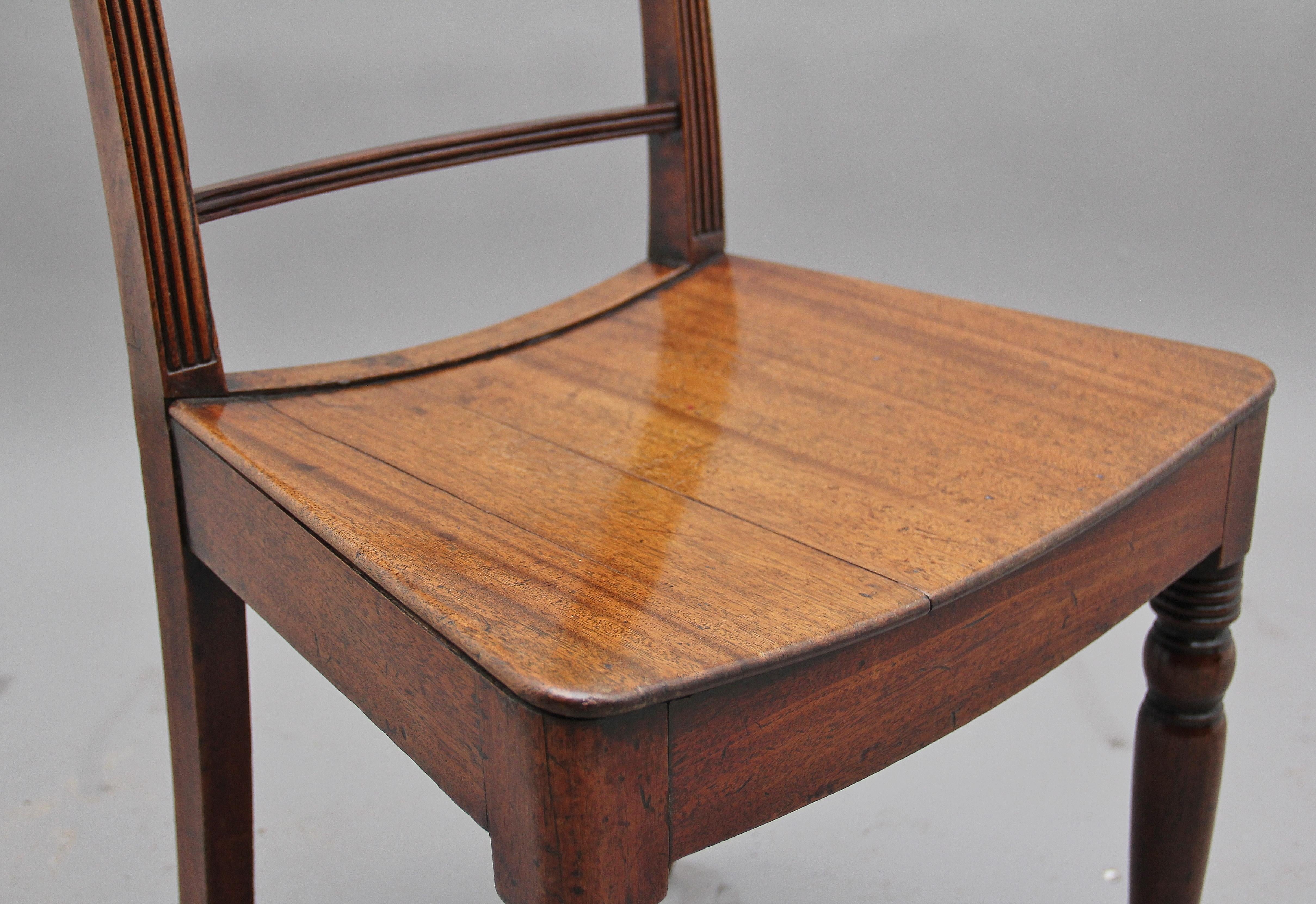 Set of Four Early 19th Century Mahogany Side Chairs 1
