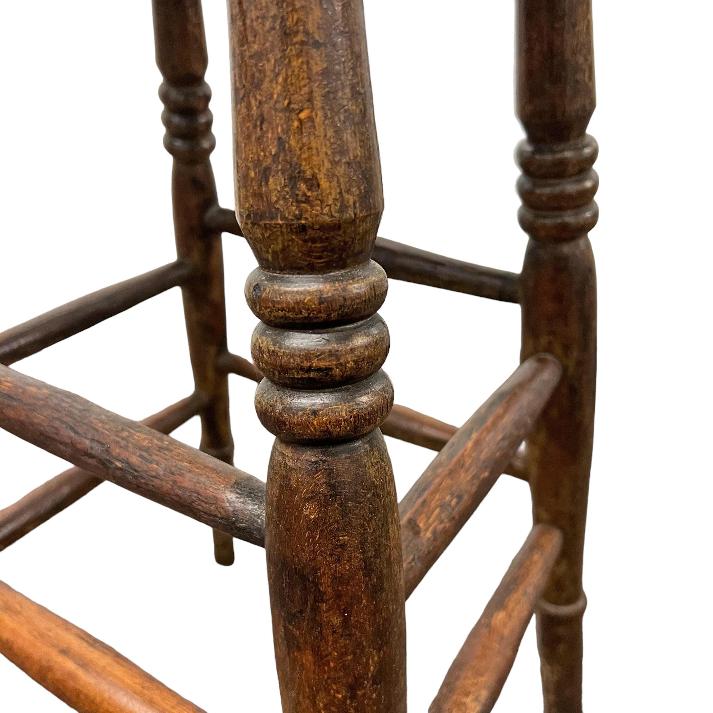 Set of Four Early 20th Century English Pub Stools 5