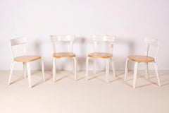 Lot de quatre chaises de salle à manger « Modèle 69 » d'Alvar Aalto, premières versions, pour Artek, Finlande