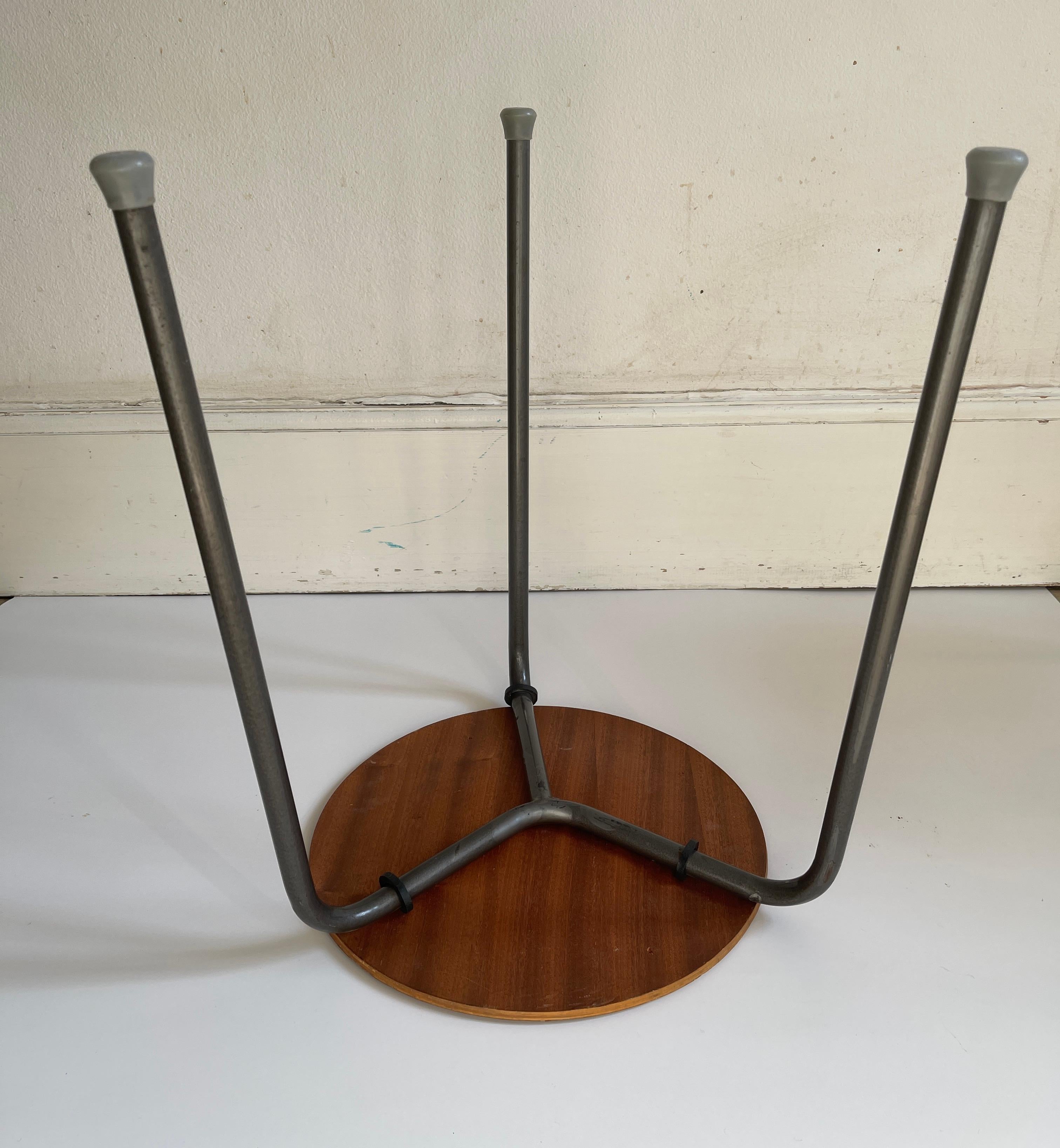  Set of Four Early Arne Jacobsen Teak Dot Stools  For Sale 3