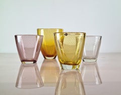 Set of Four Early Gunnel Nyman Vases for Nuutajärvi