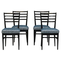 Set of Four Ebonised Dining Chairs