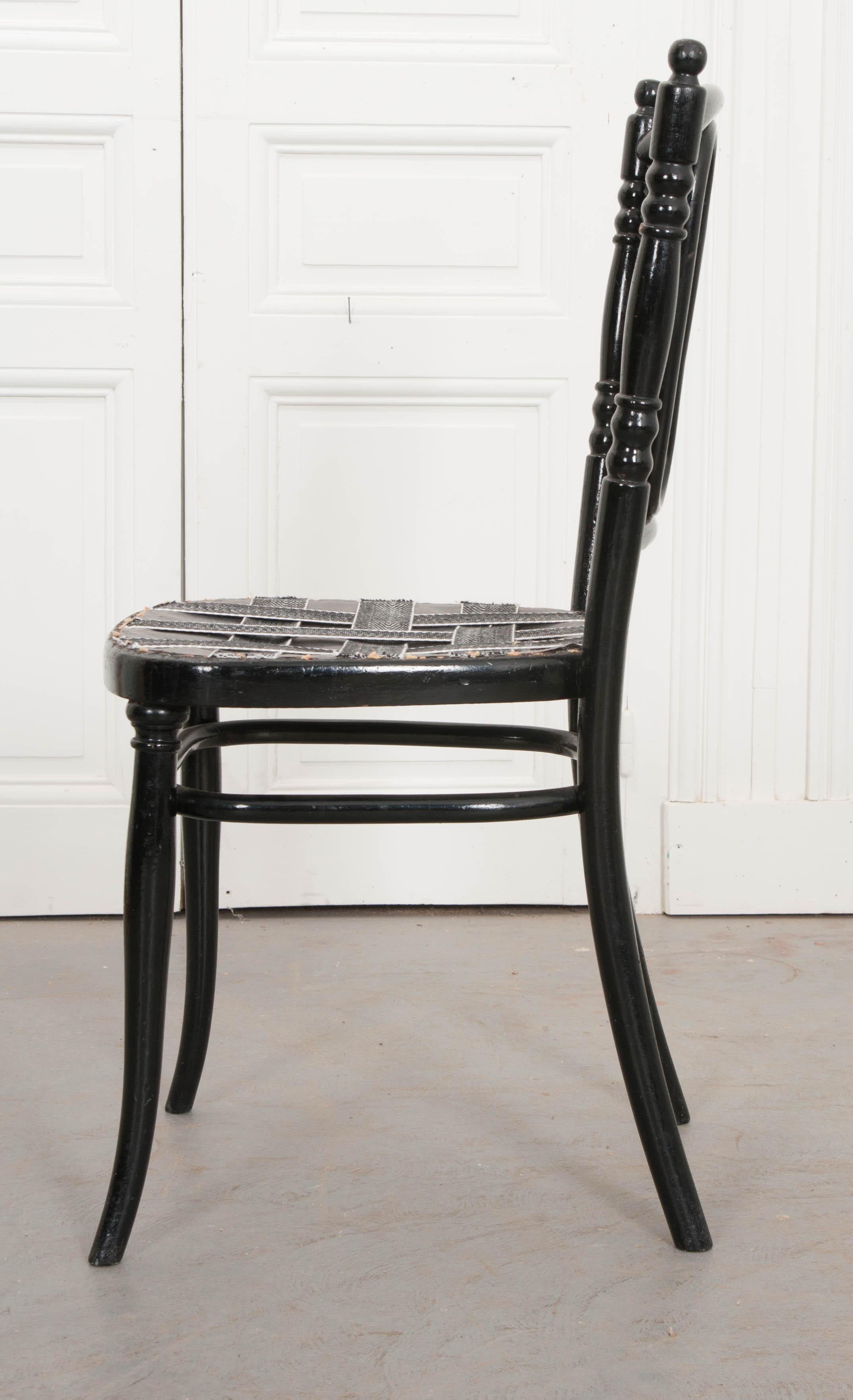 Set of Four Thonet Ebonized Bentwood Side Chairs 4