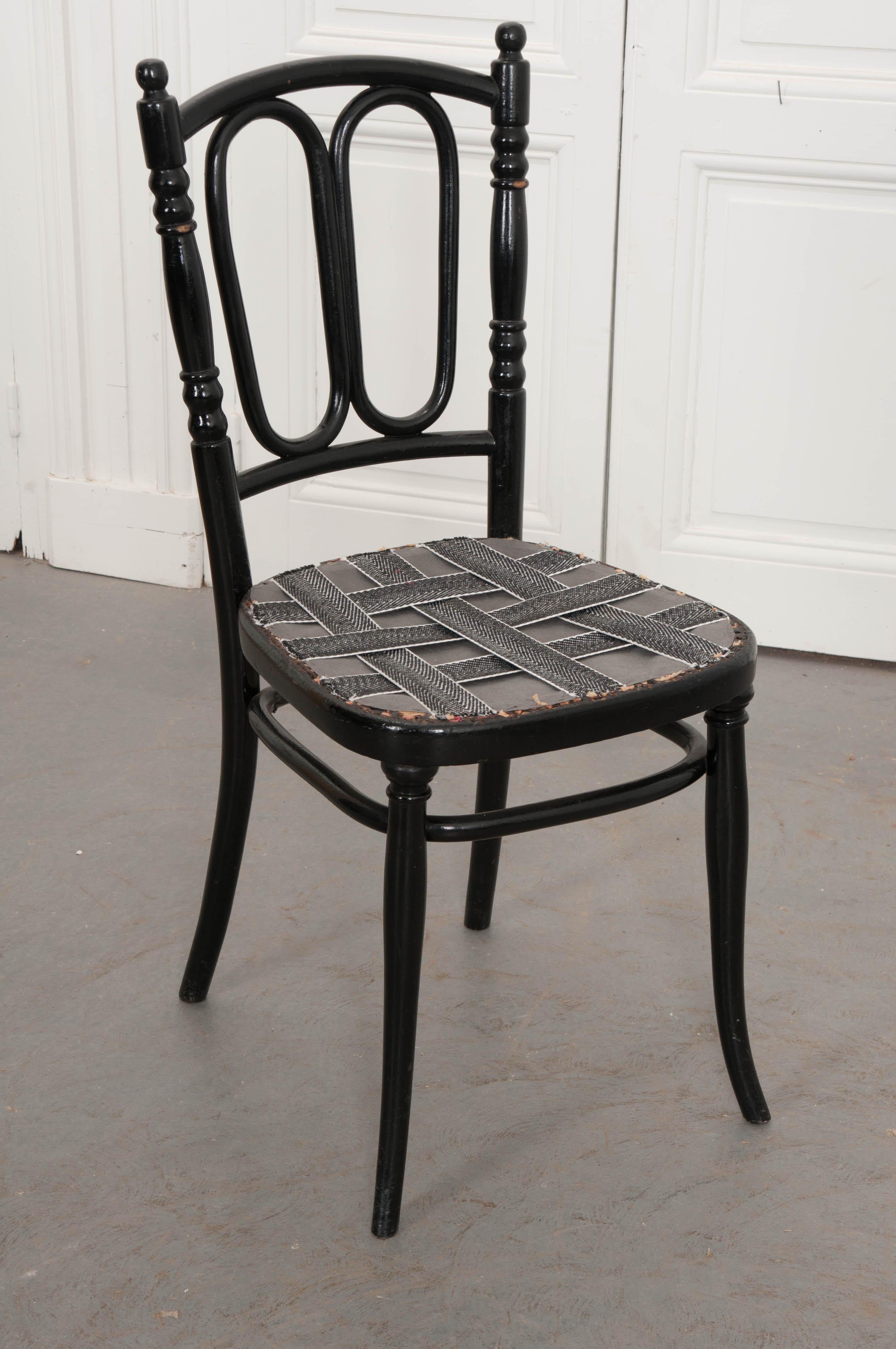 Set of Four Thonet Ebonized Bentwood Side Chairs 6