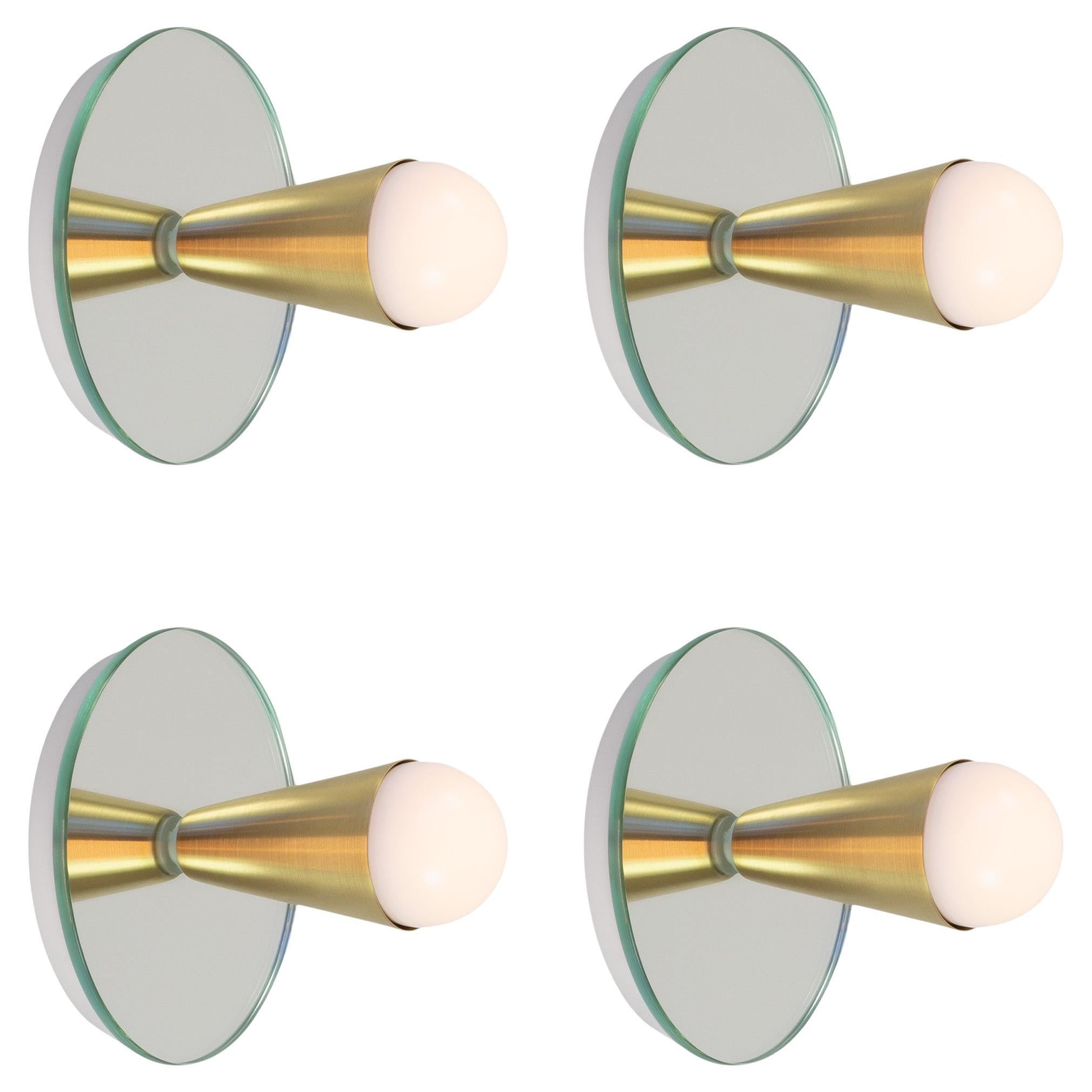 Set of Four Echo One Sconce in Brass, from Souda, in Stock For Sale