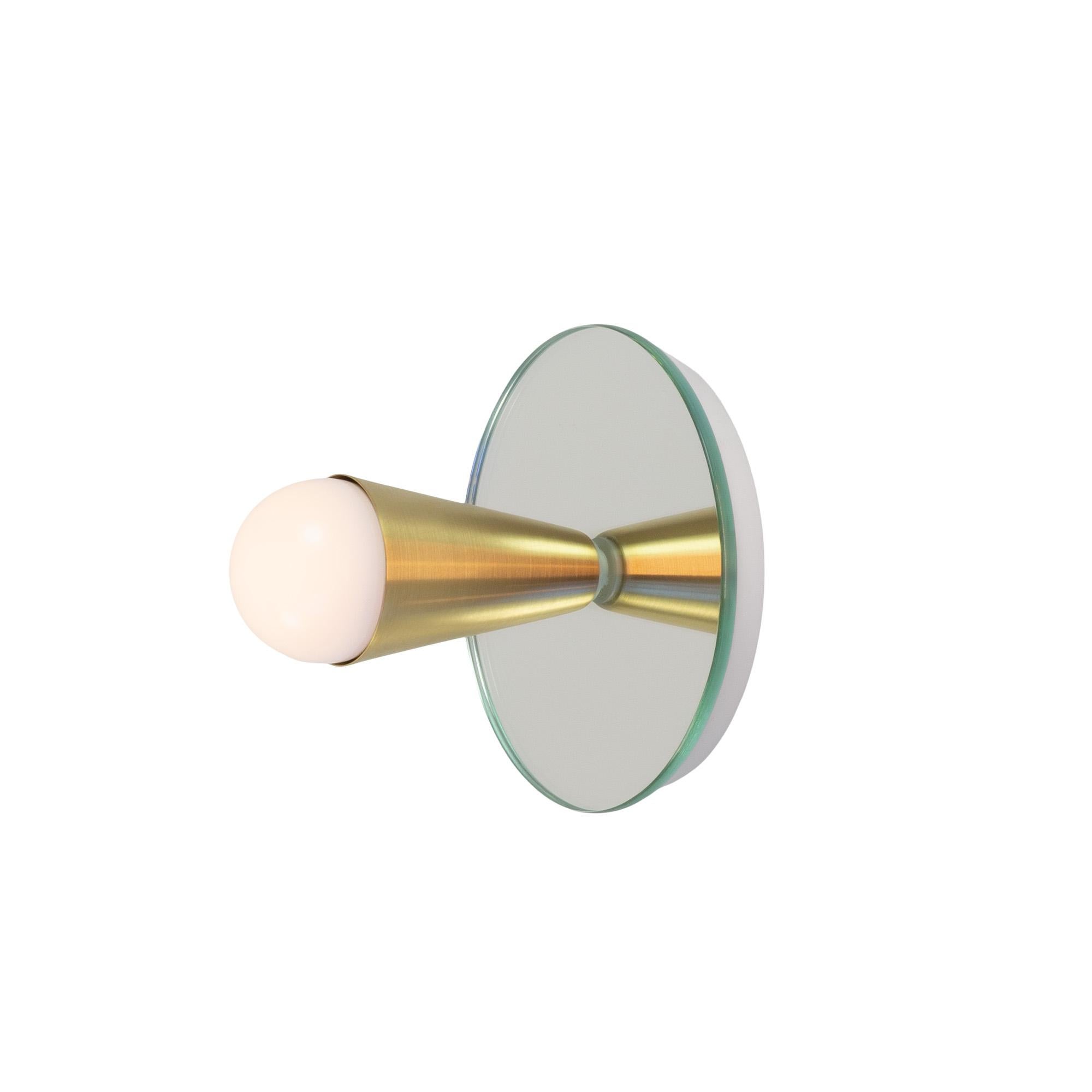 This listing is for a set of four the echo one sconces. They also work well as flush mounts.

Simple, elegant and playful, the Echo Series is a line of surface-mount fixtures that can be used on a wall or ceiling. White or brass cones mount to