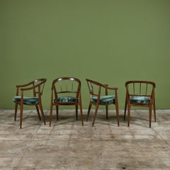 Juego de cuatro sillas de comedor Edward Wormley para Dunbar