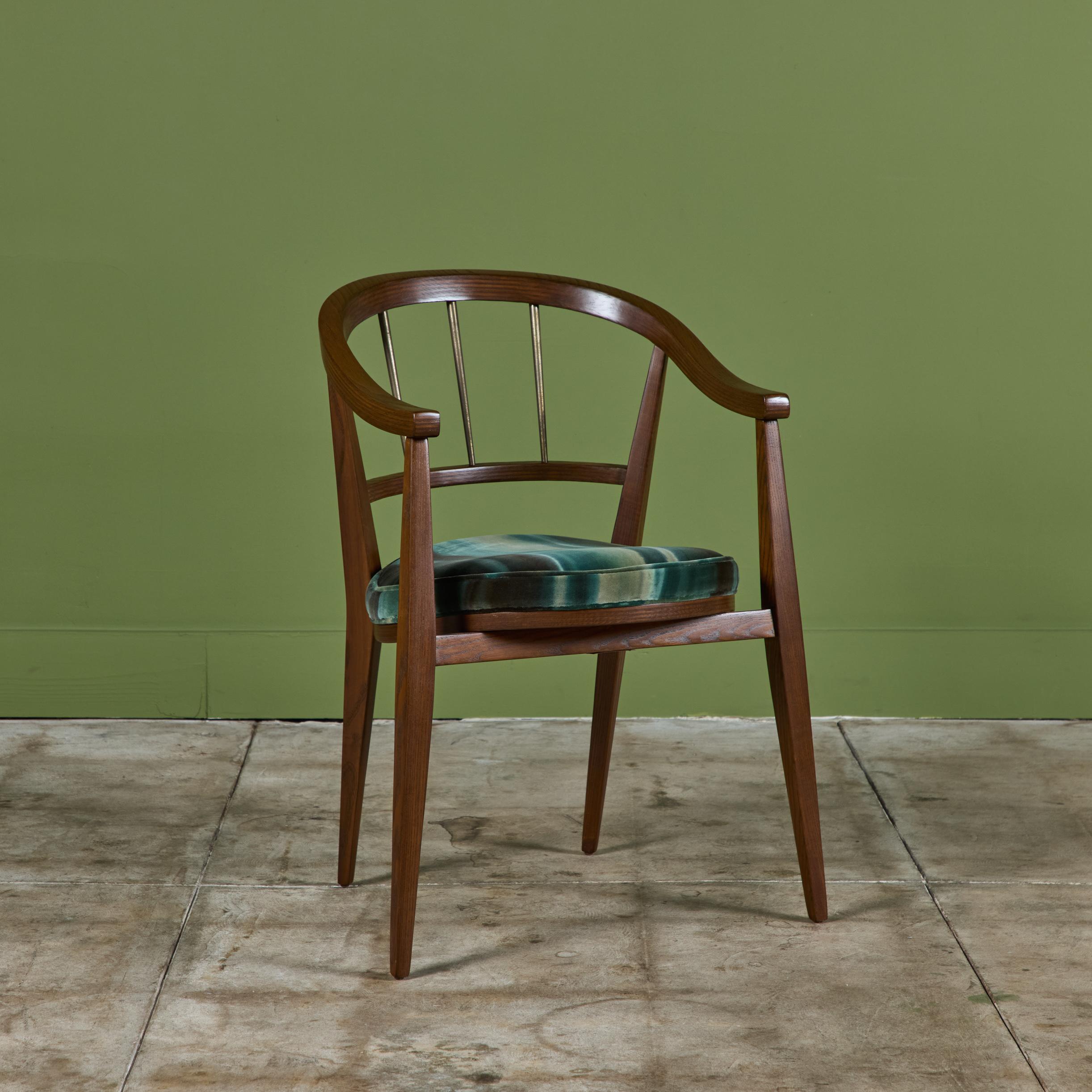 Américain Ensemble de quatre chaises de salle à manger Edward Wormley pour Dunbar en vente