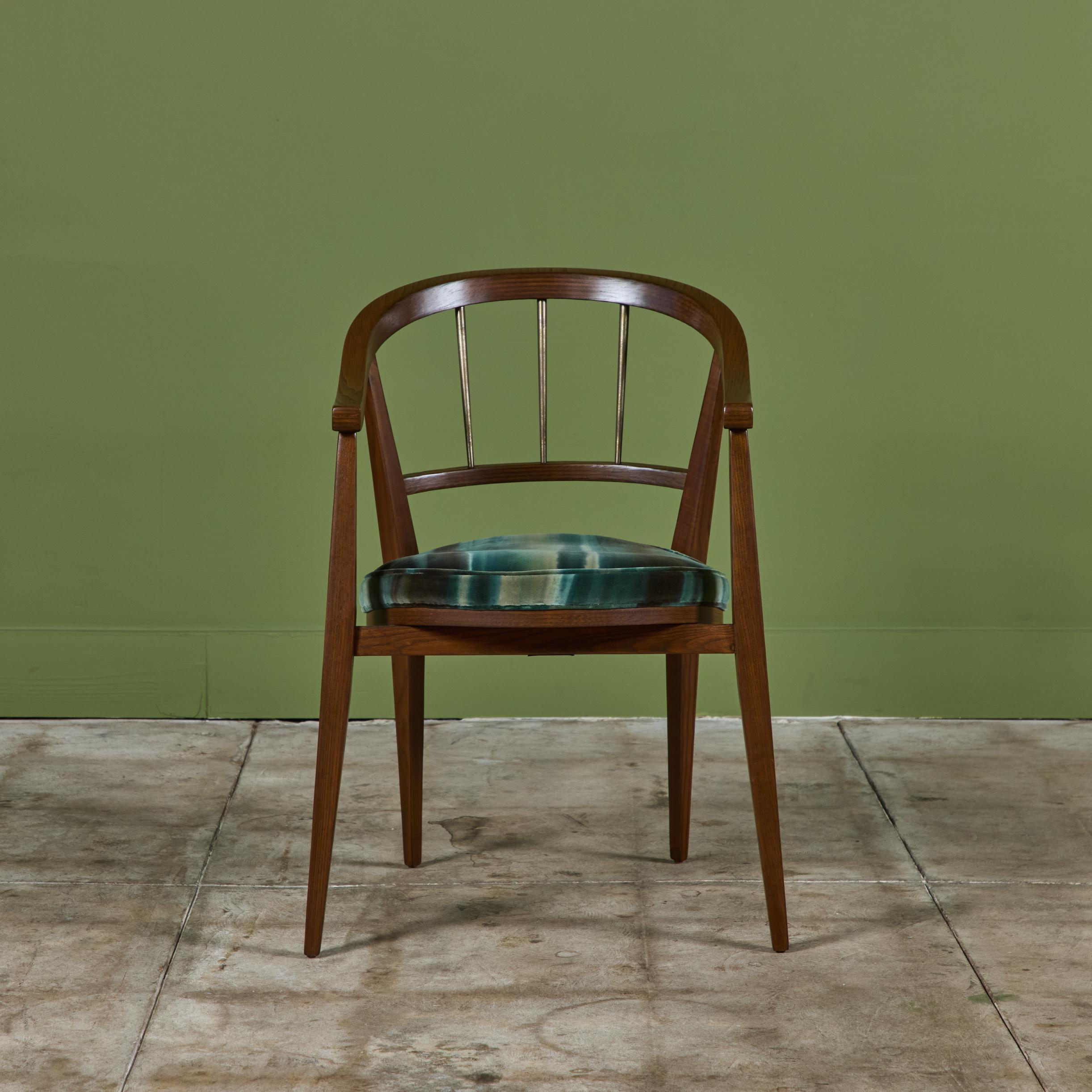 Ensemble de quatre chaises de salle à manger Edward Wormley pour Dunbar Excellent état - En vente à Los Angeles, CA