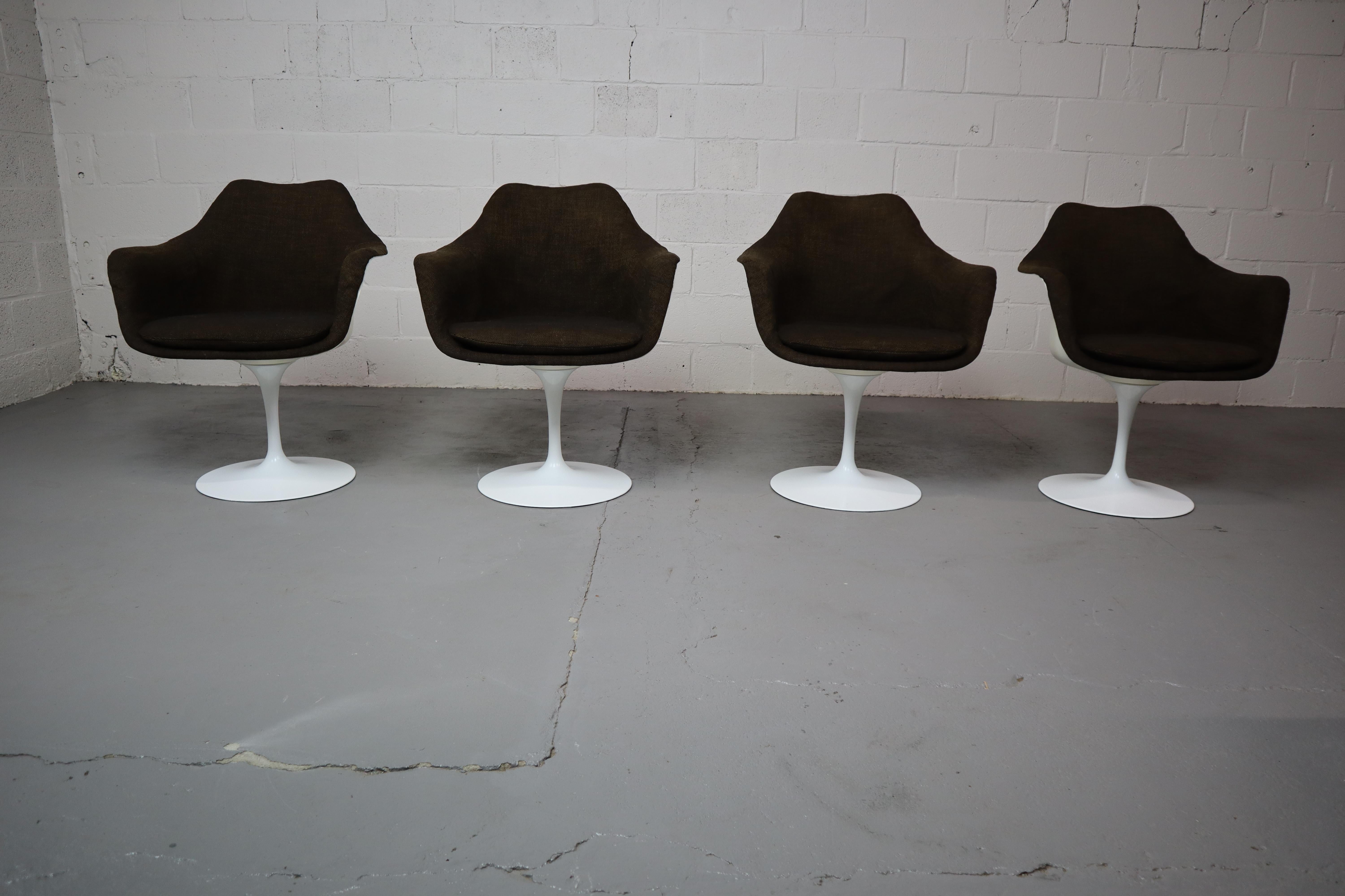 Ensemble de quatre fauteuils Tulip pivotants Eero Saarinen modèle 150, 1970 par Knoll Int. en vente 5