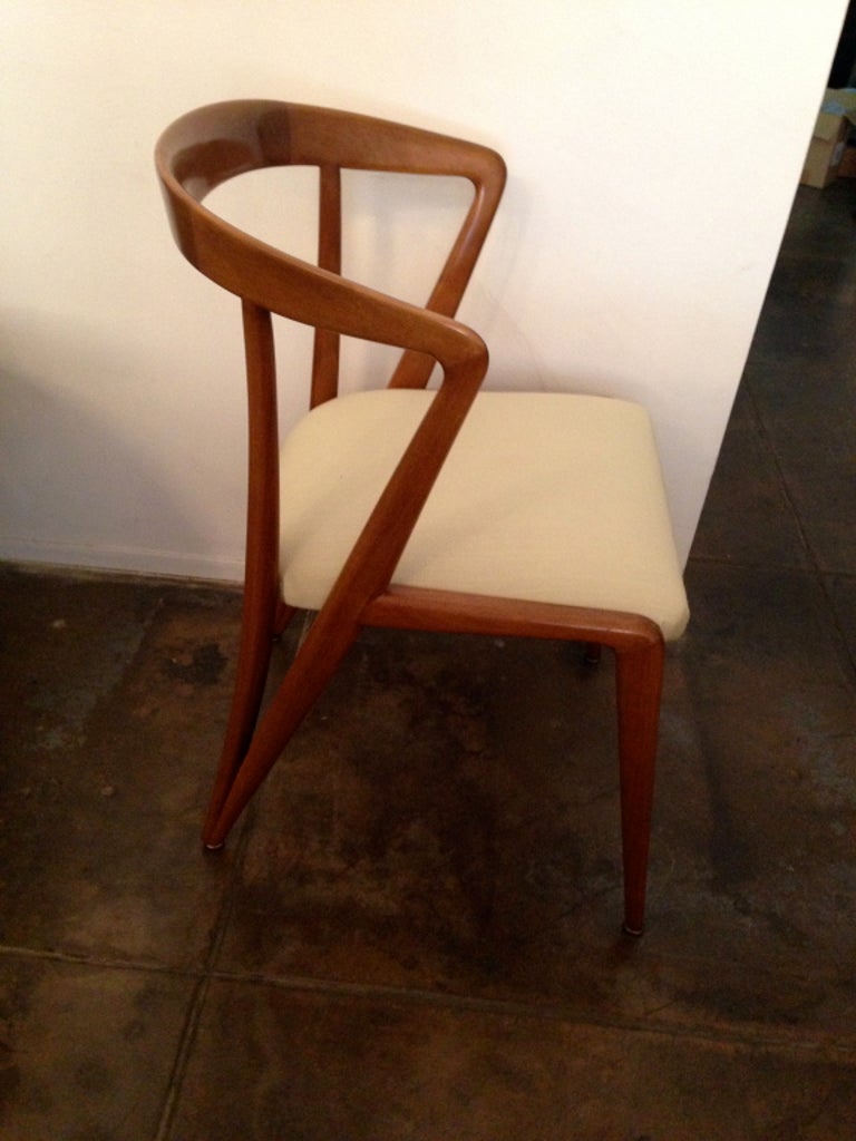 Mid-Century Modern Set of Four/ Eight Bertha Schaefer Dining Chairs Italian Mid Century For Sale