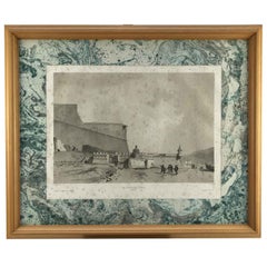 Set of Four Italian Views of Elba Island by Andre Durand 1862