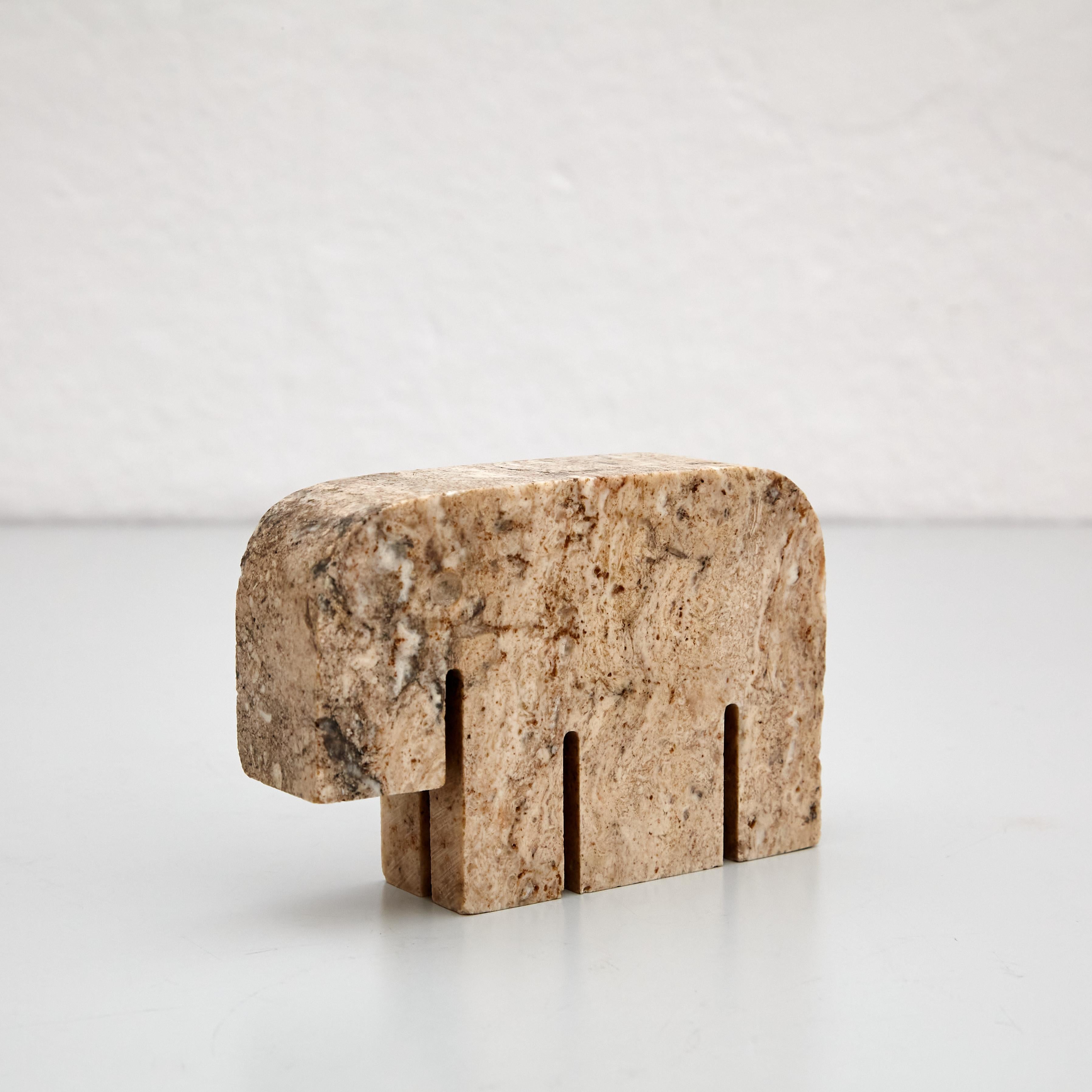 Conjunto de cuatro elefantes Escultura Travertino de Fratelli Mannelli, hacia 1970 en venta 6