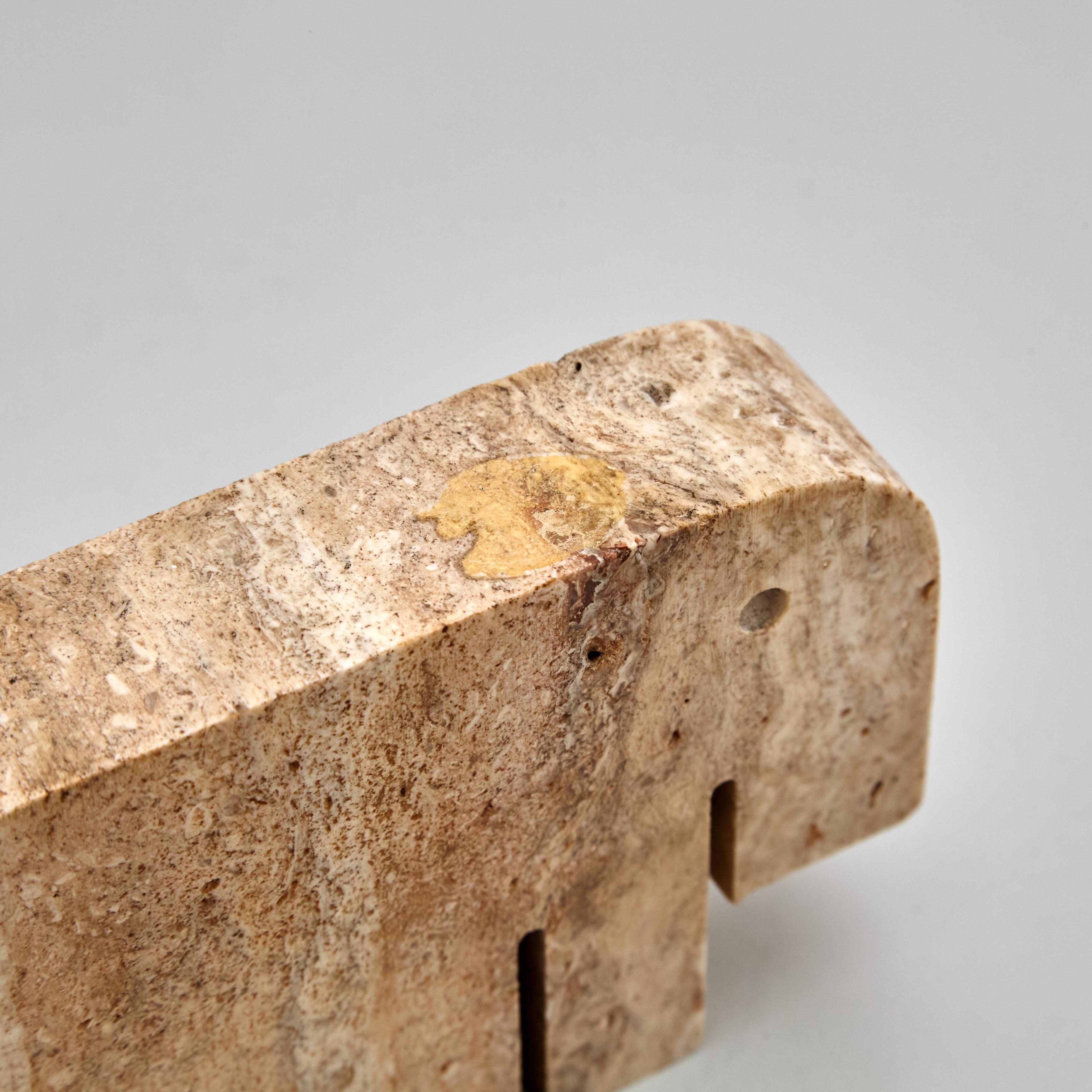 Set of Four Elephants Sculpture Travertine by Fratelli Mannelli, circa 1970 For Sale 10
