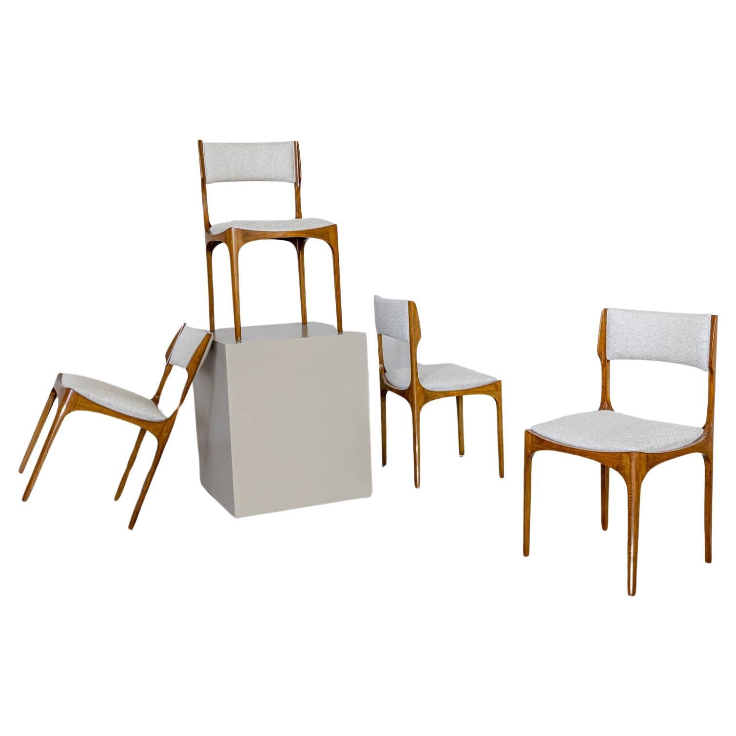 Set of four Elisabetta chairs by Giuseppe Gibelli for Sormani, Italy 1963