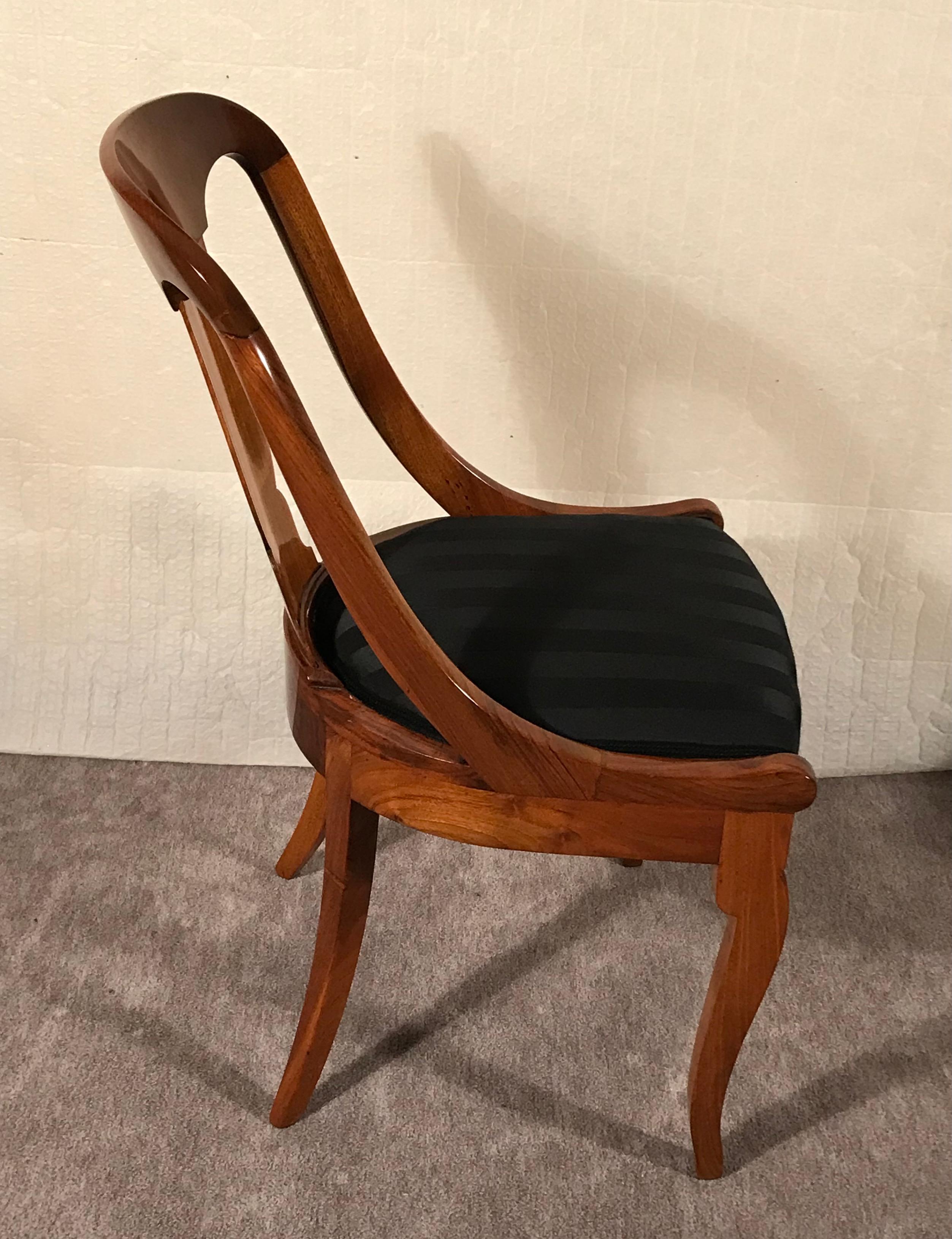 Veneer Set of Four Empire Barrel Chairs For Sale