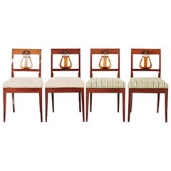 Set of Four Empire Mahogany Chairs