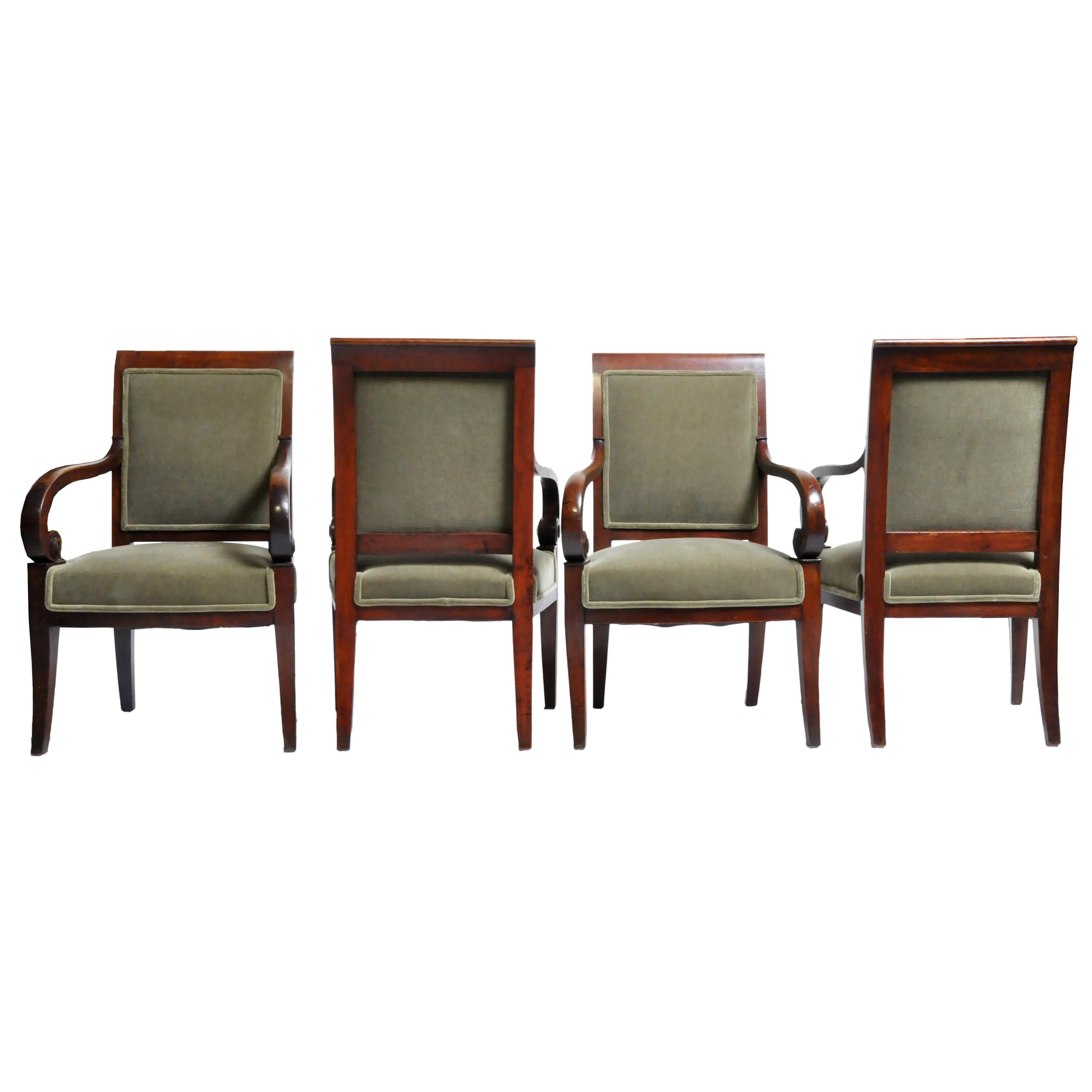 Set of Four Empire Period Armchairs