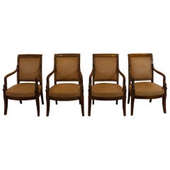 Set of Four Empire Period Mahogany Armchairs
