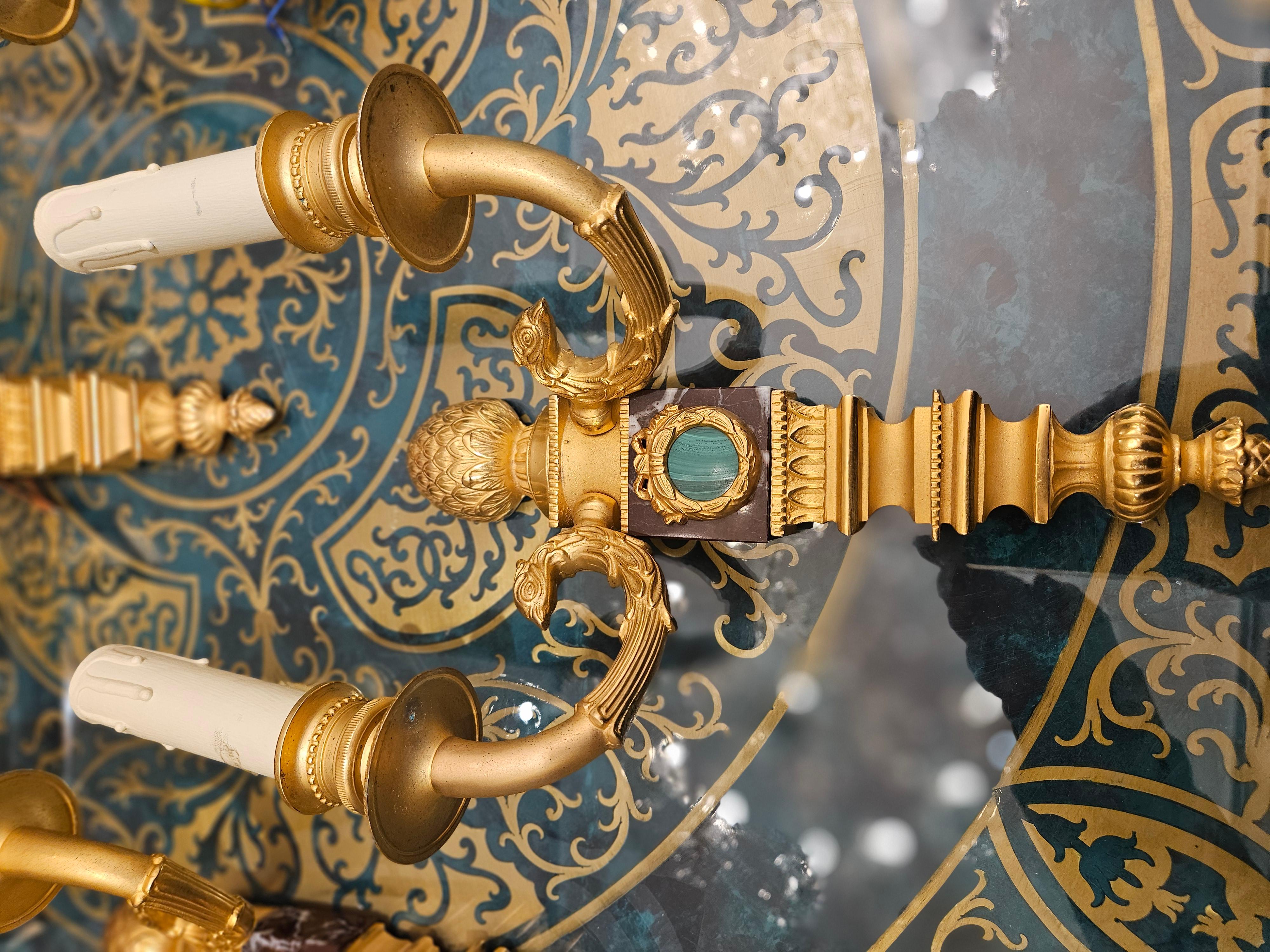 Conjunto de cuatro apliques estilo Imperio Laudarte Grifone en Excelente estado para la venta en London, GB