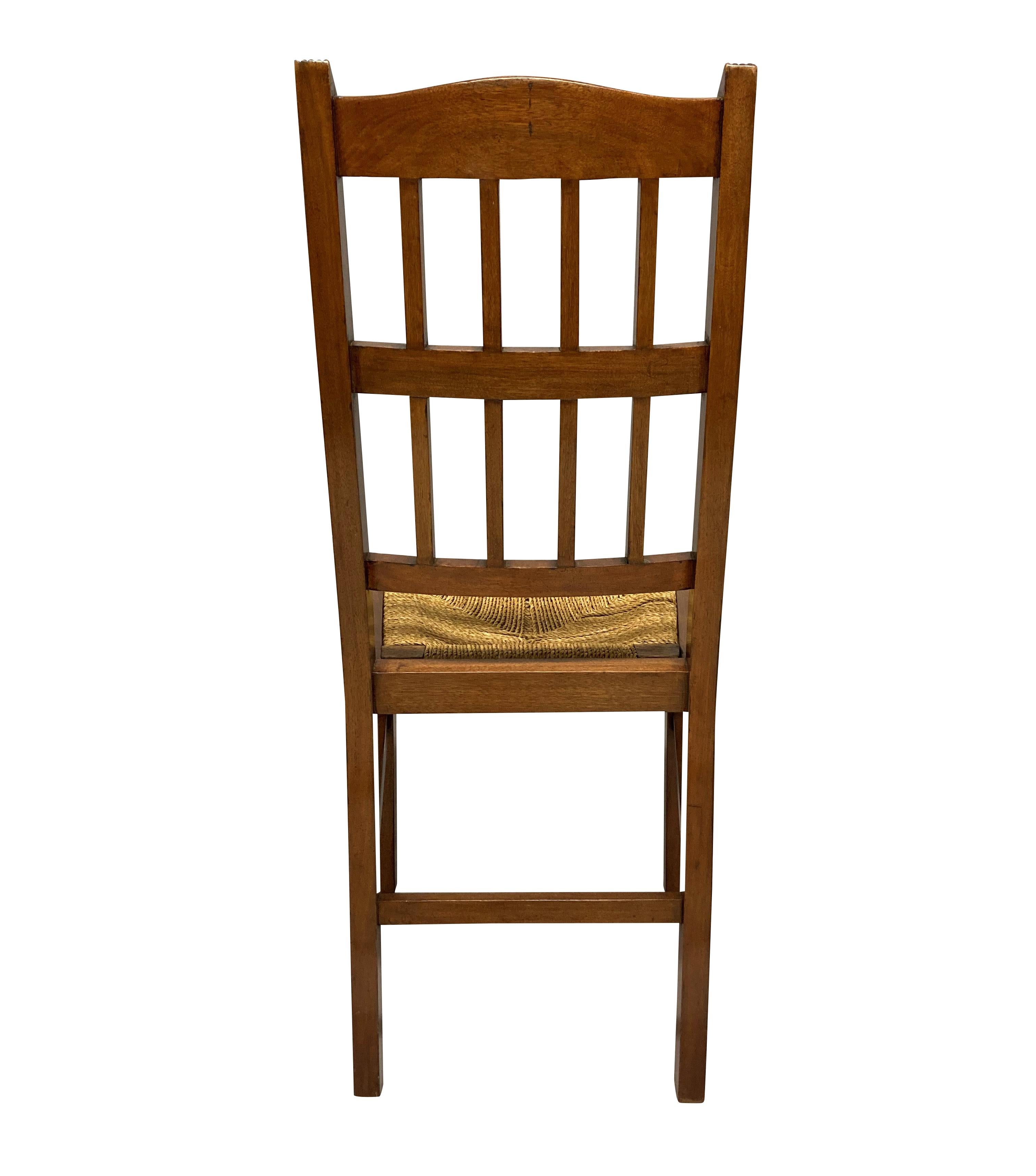 Mahogany Set of Four English Aesthetic Movement Dining Chairs For Sale