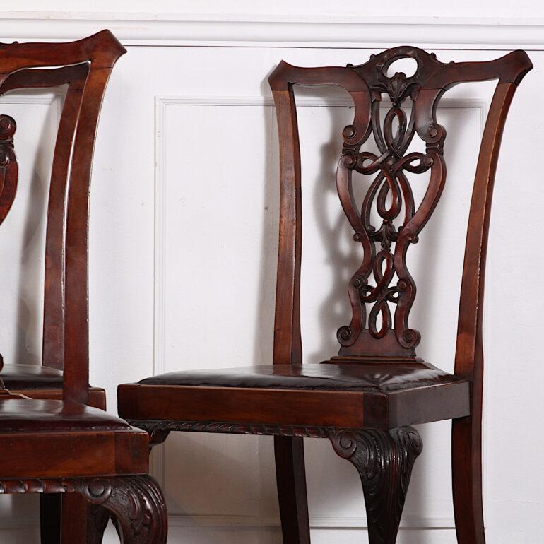 British Set of Four English Chippendale Chairs