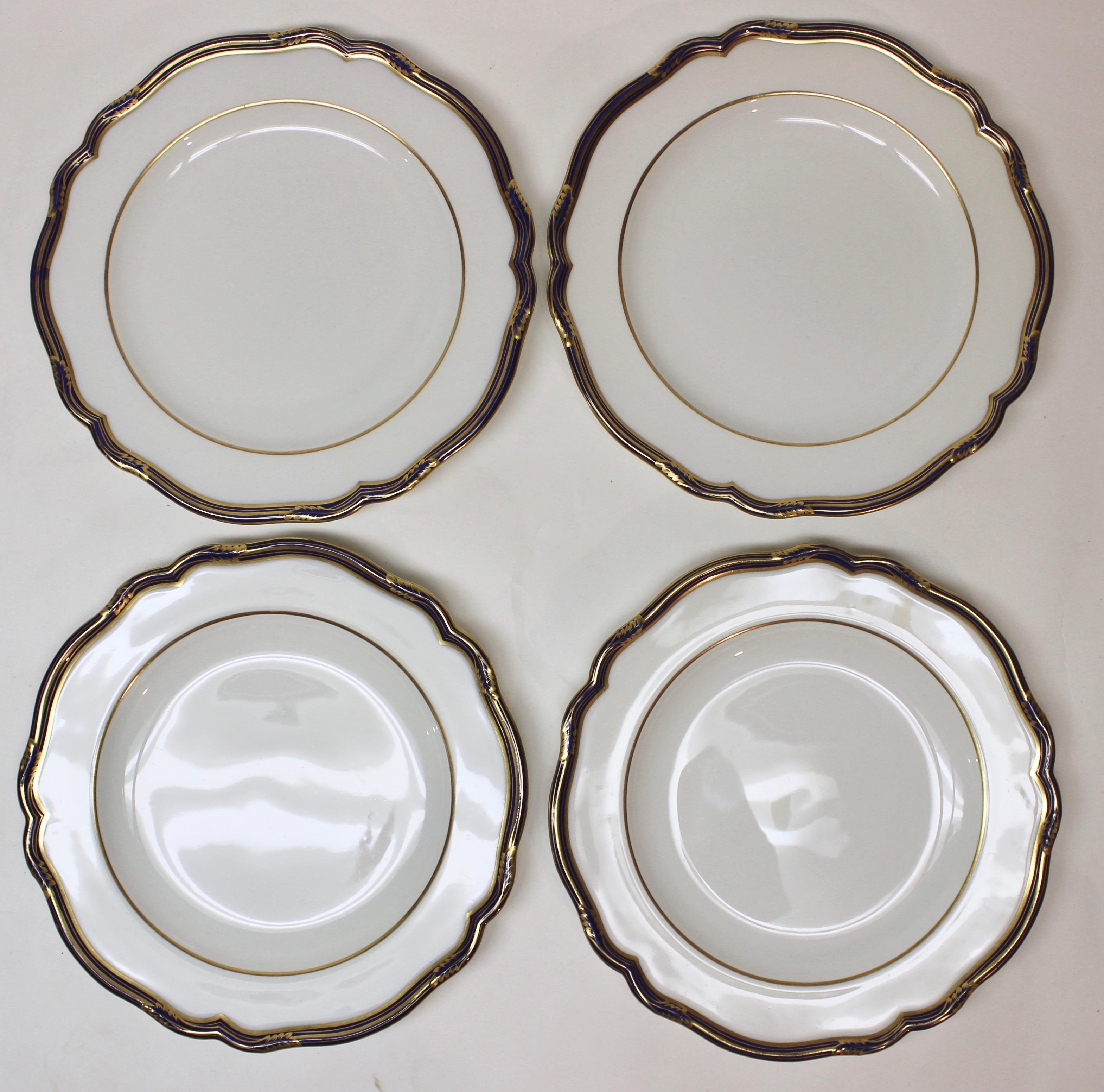 Set von vier englischen Copeland-Esstellern im Angebot 1