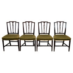 Antique Set of Four English Hepplewhite Chairs