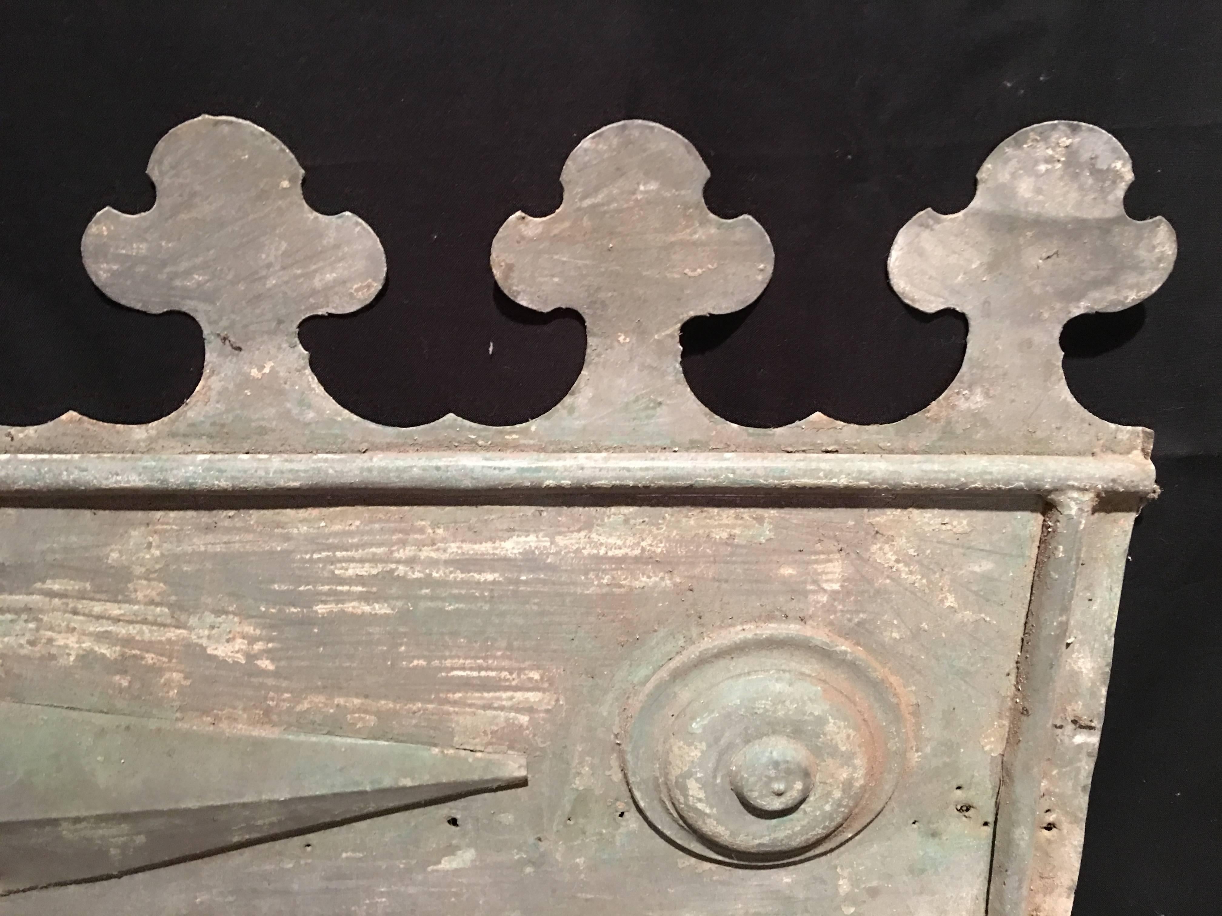 Set of Three English Metal Flower Box Fronts, 19th Century For Sale 2