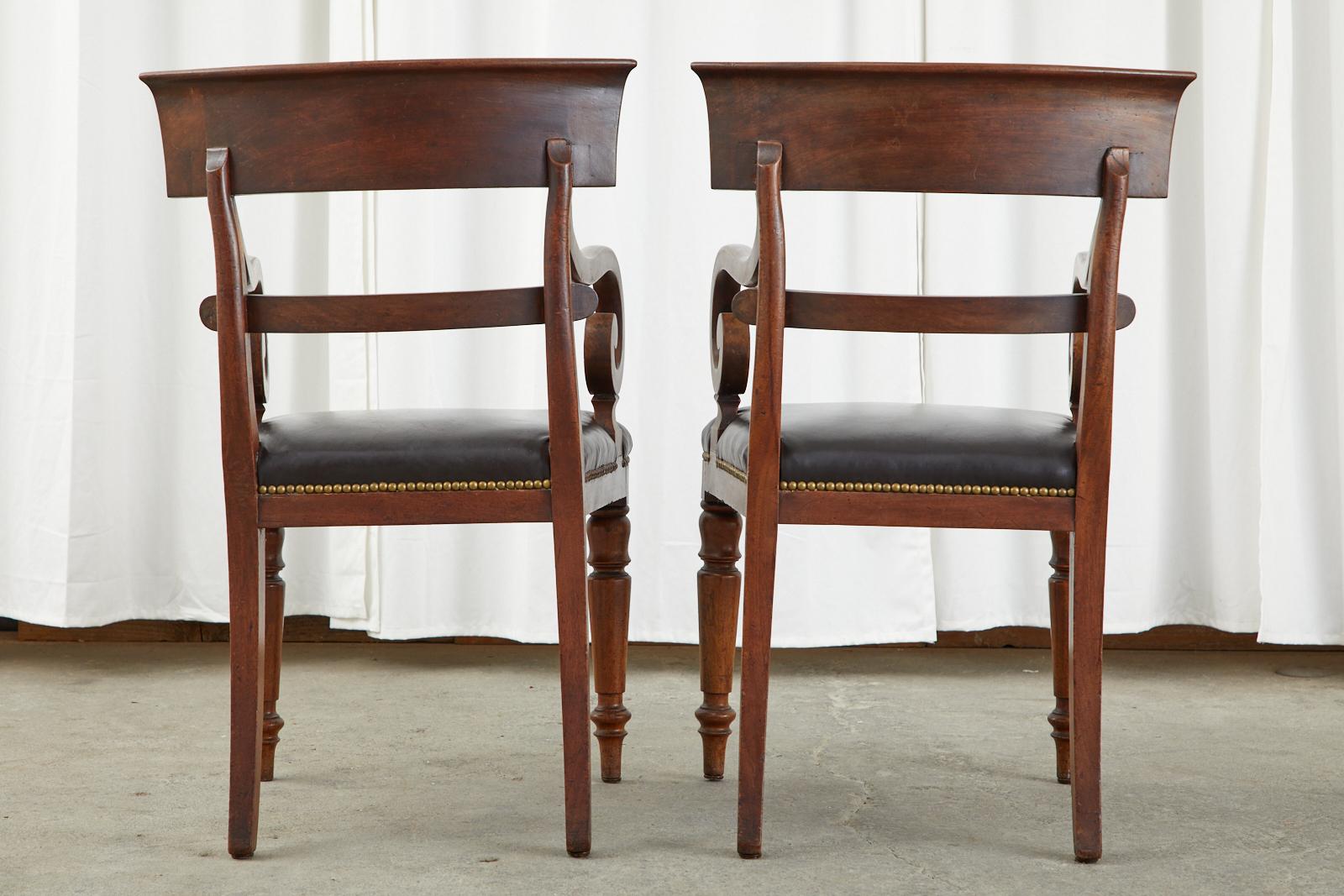 Set of Four English Regency Mahogany Dining Chairs 5