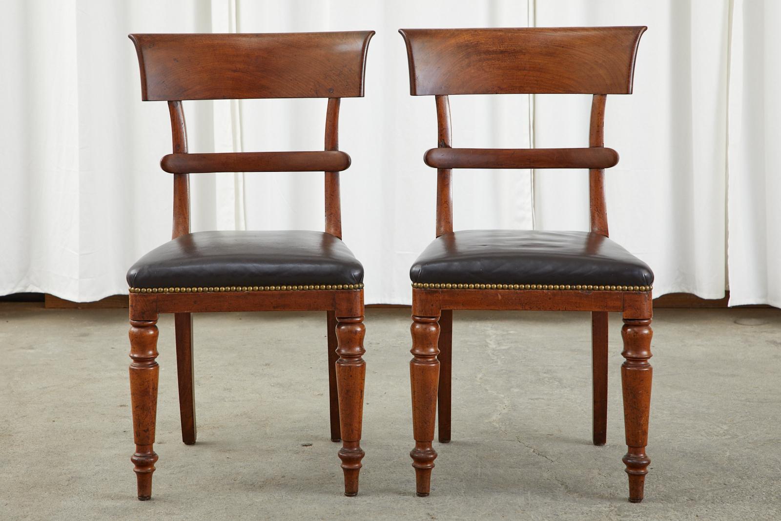 Set of Four English Regency Mahogany Dining Chairs 14