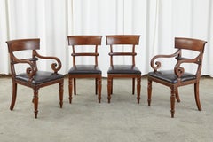 Set of Four English Regency Mahogany Dining Chairs