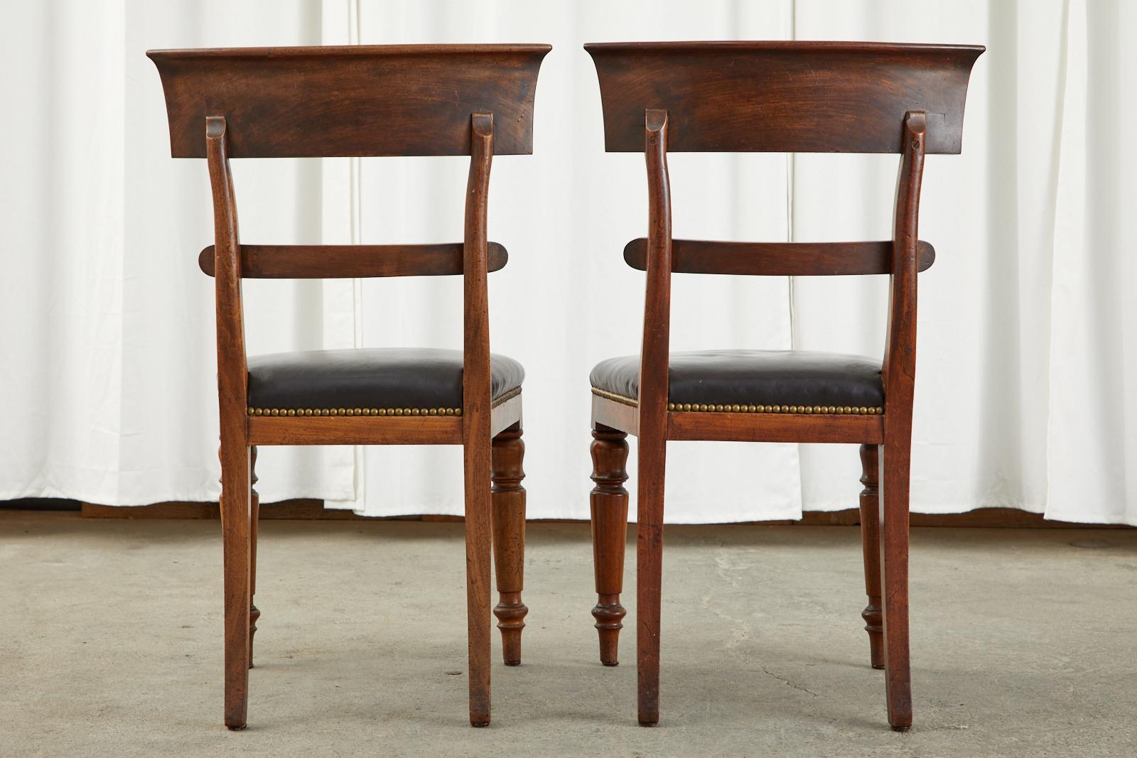 Set of Four English Regency Mahogany Dining Chairs 15