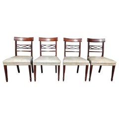 Set of Four English Regency Mahogany Dining Room Chairs, Circa 1810