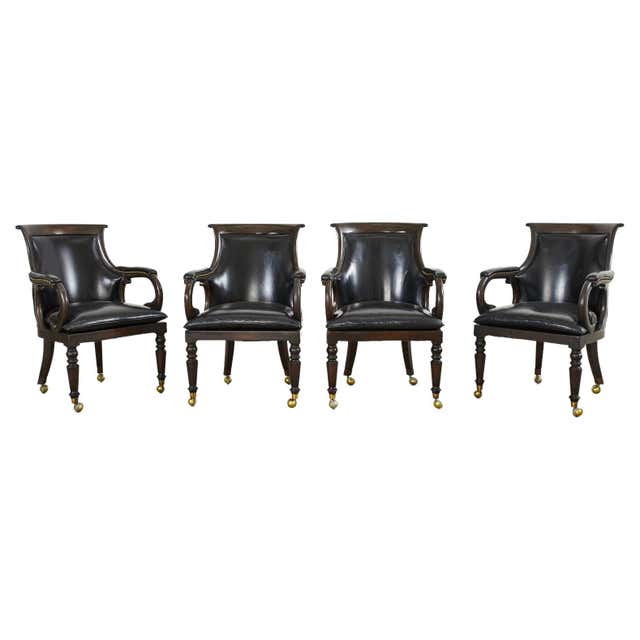 Metamorphic Leather Library English Regency Metamorphic Library Step Chair at 1stDibs | metamorphic ...