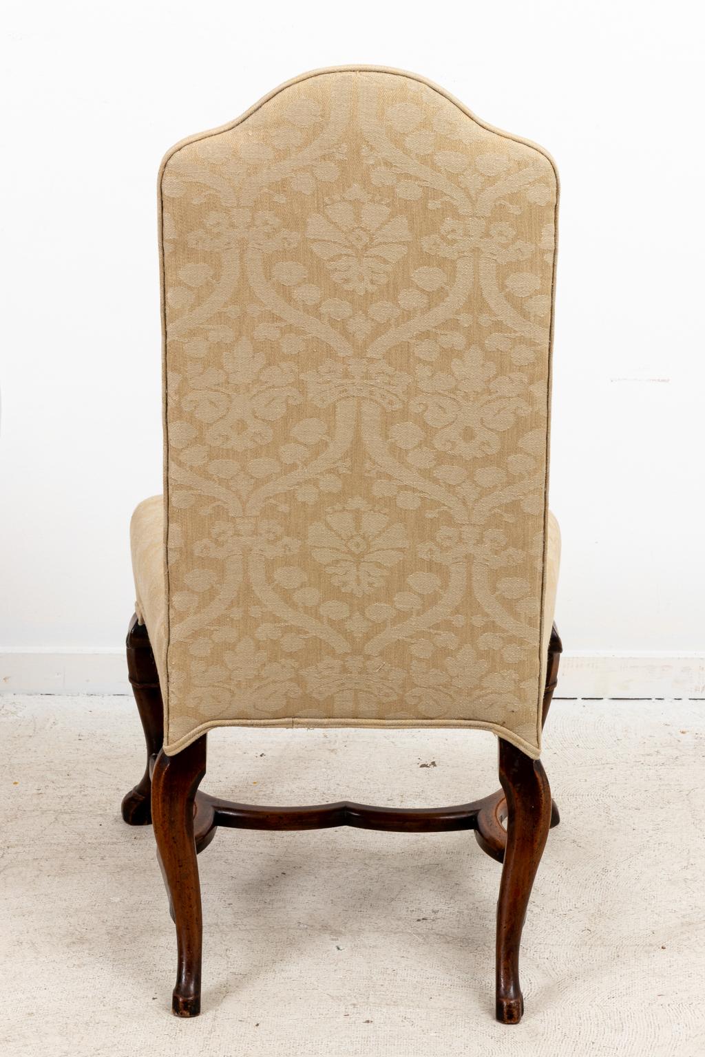 Upholstery Set of Four English Style Side Chairs