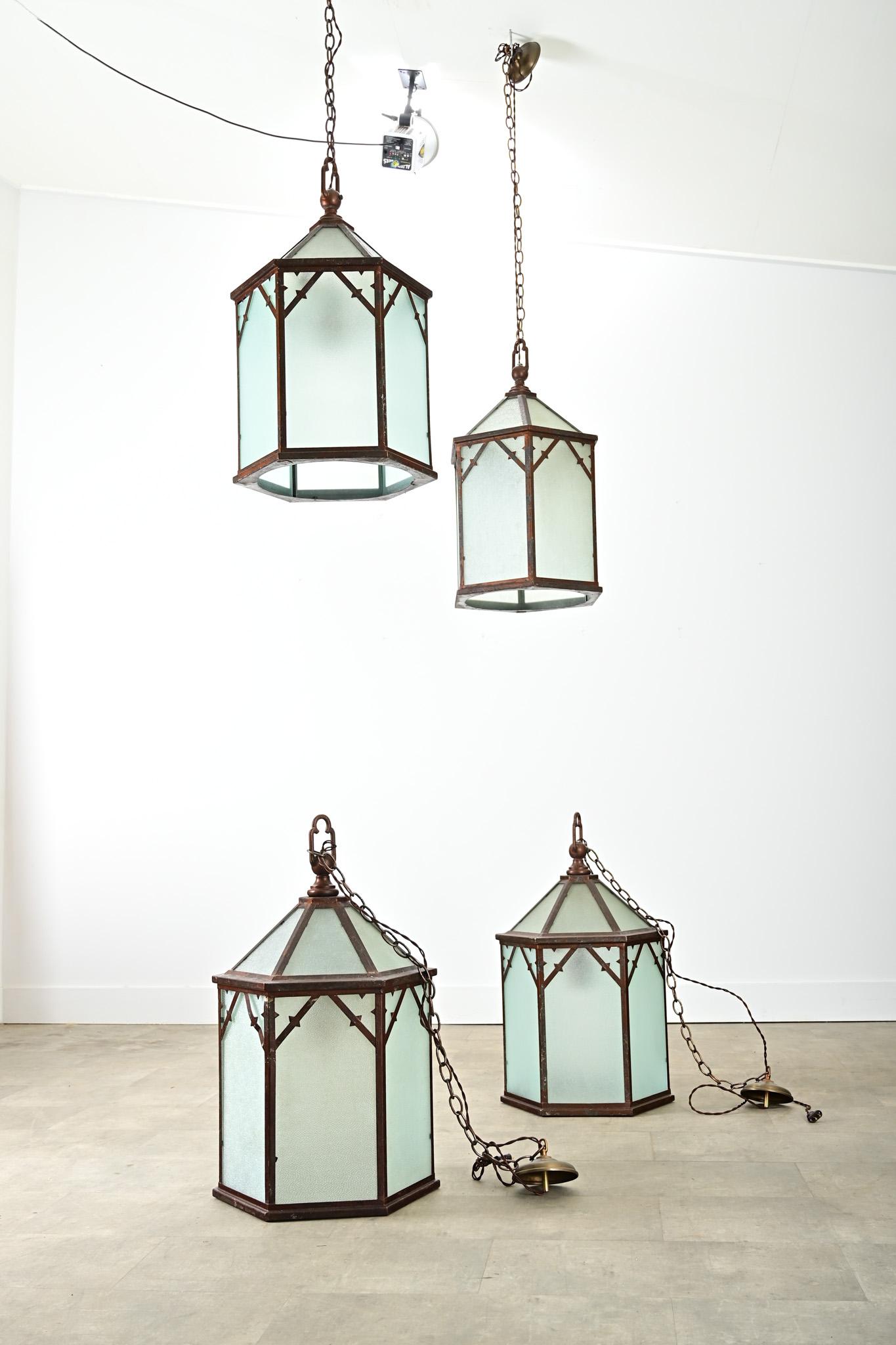 Altro Set di quattro lanterne vintage inglesi in vendita