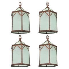 Set of Four English Vintage Lanterns