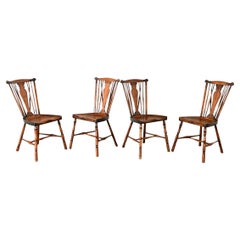 Used Set of Four English Windsor Chairs