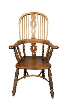 Set di quattro poltrone Wood Wood inglesi in legno di tasso