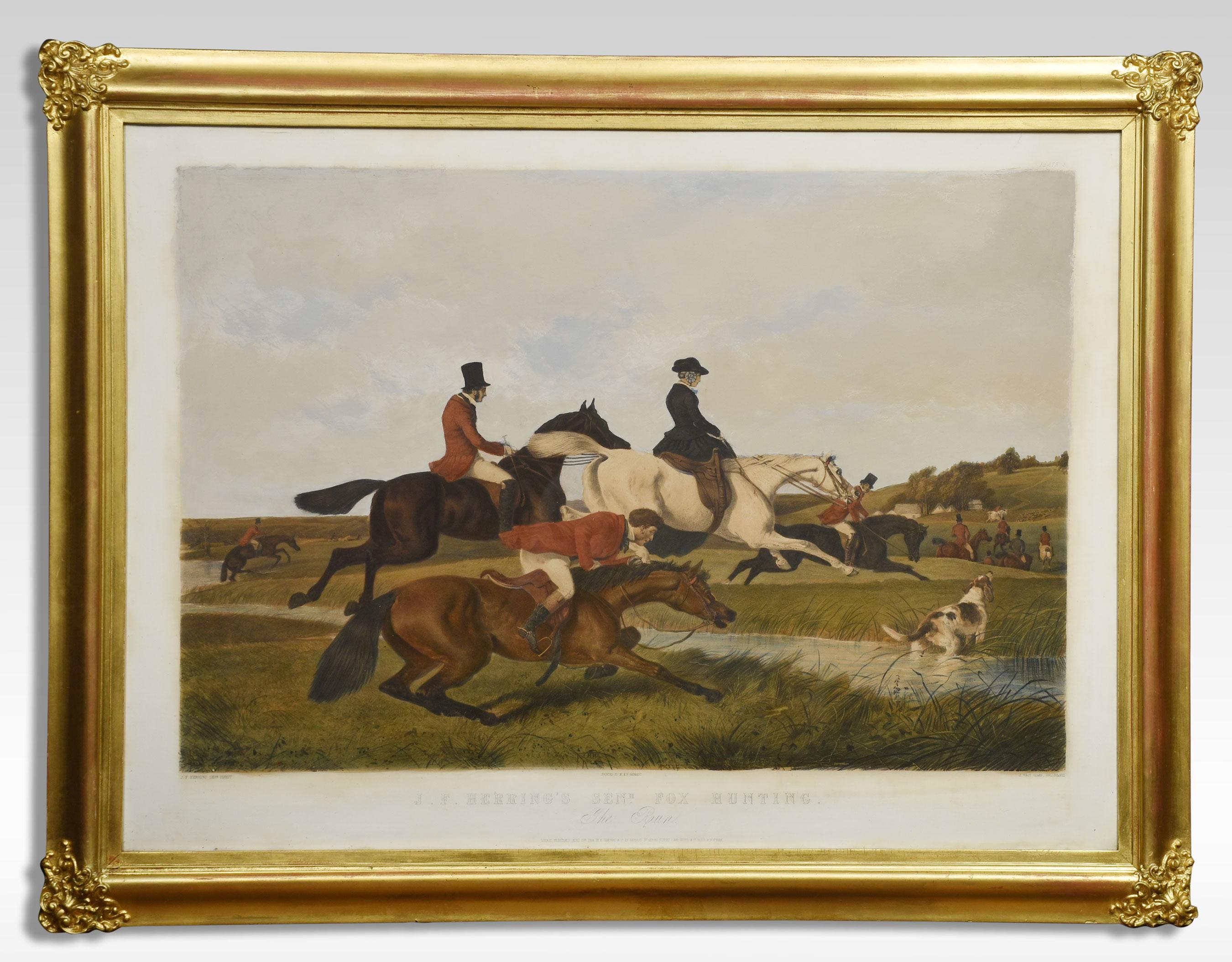 Set von vier Gravuren von J F Herring (19. Jahrhundert) im Angebot