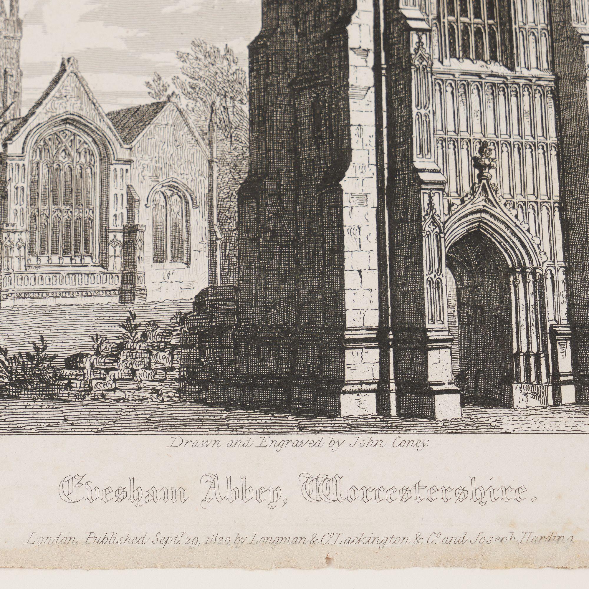 Ensemble de quatre gravures d'églises gothiques anglaises par John Coney, 1819 en vente 4