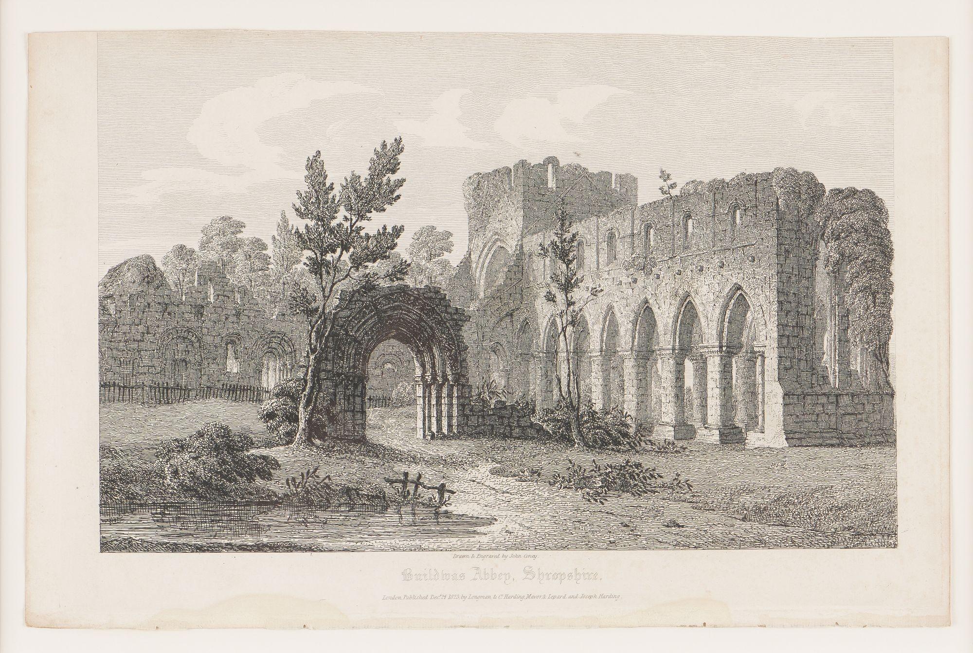 Britannique Ensemble de quatre gravures d'églises gothiques anglaises par John Coney, 1819 en vente