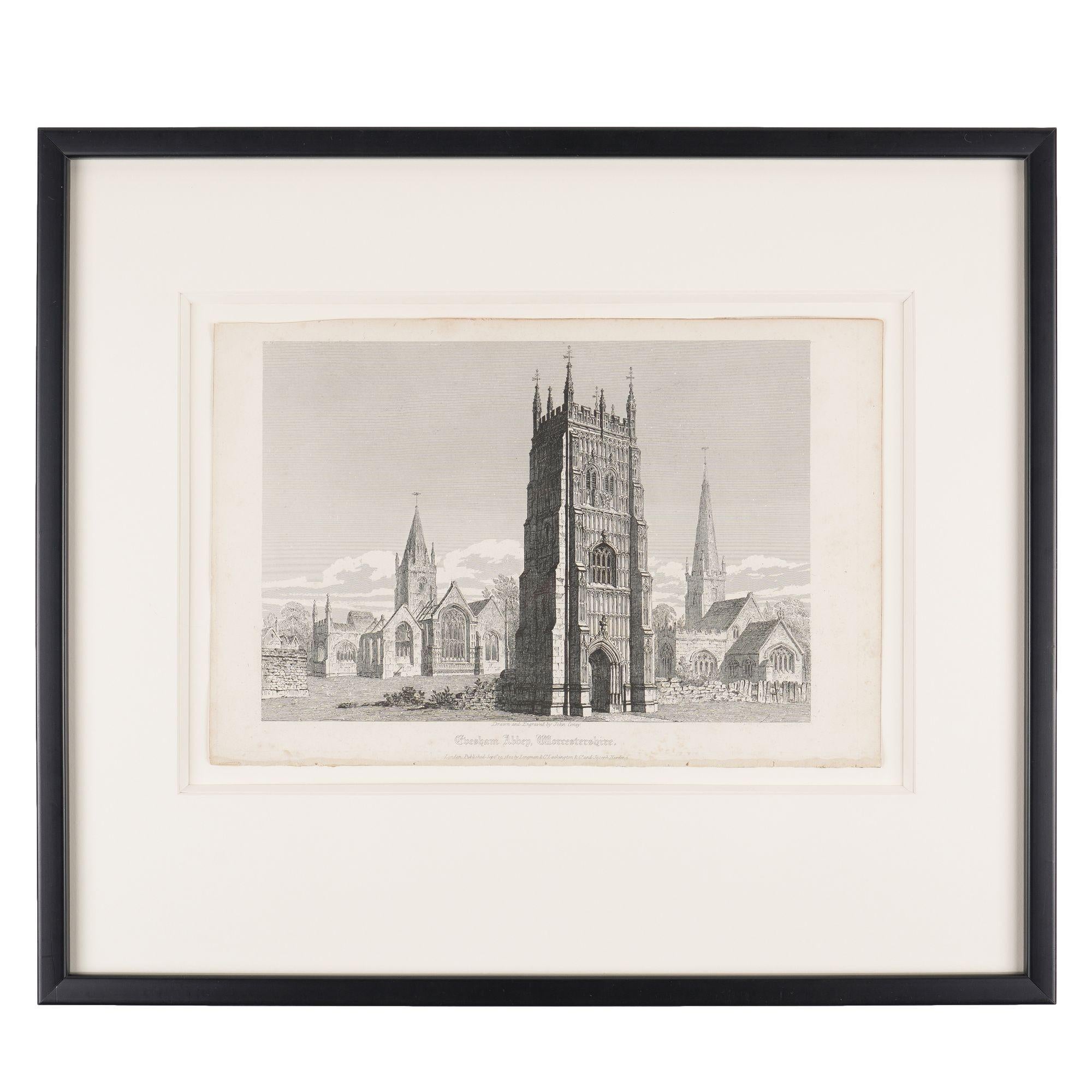 Ensemble de quatre gravures d'églises gothiques anglaises par John Coney, 1819 en vente 2