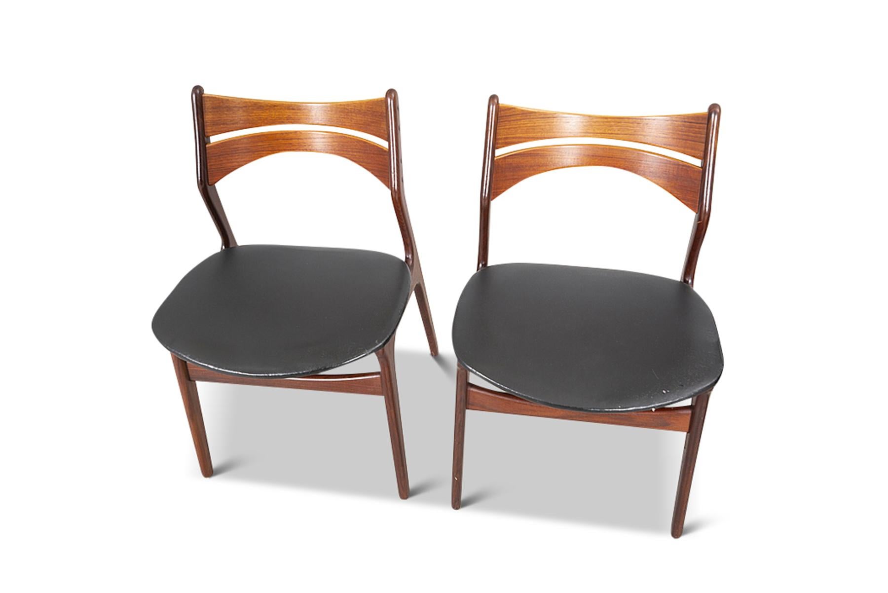 Set of Four Erik Buch Model 310 Dining Chairs in Teak In Good Condition For Sale In Berkeley, CA