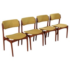 Set of Four Erik Buch Model 49 Dining Chairs in Teak